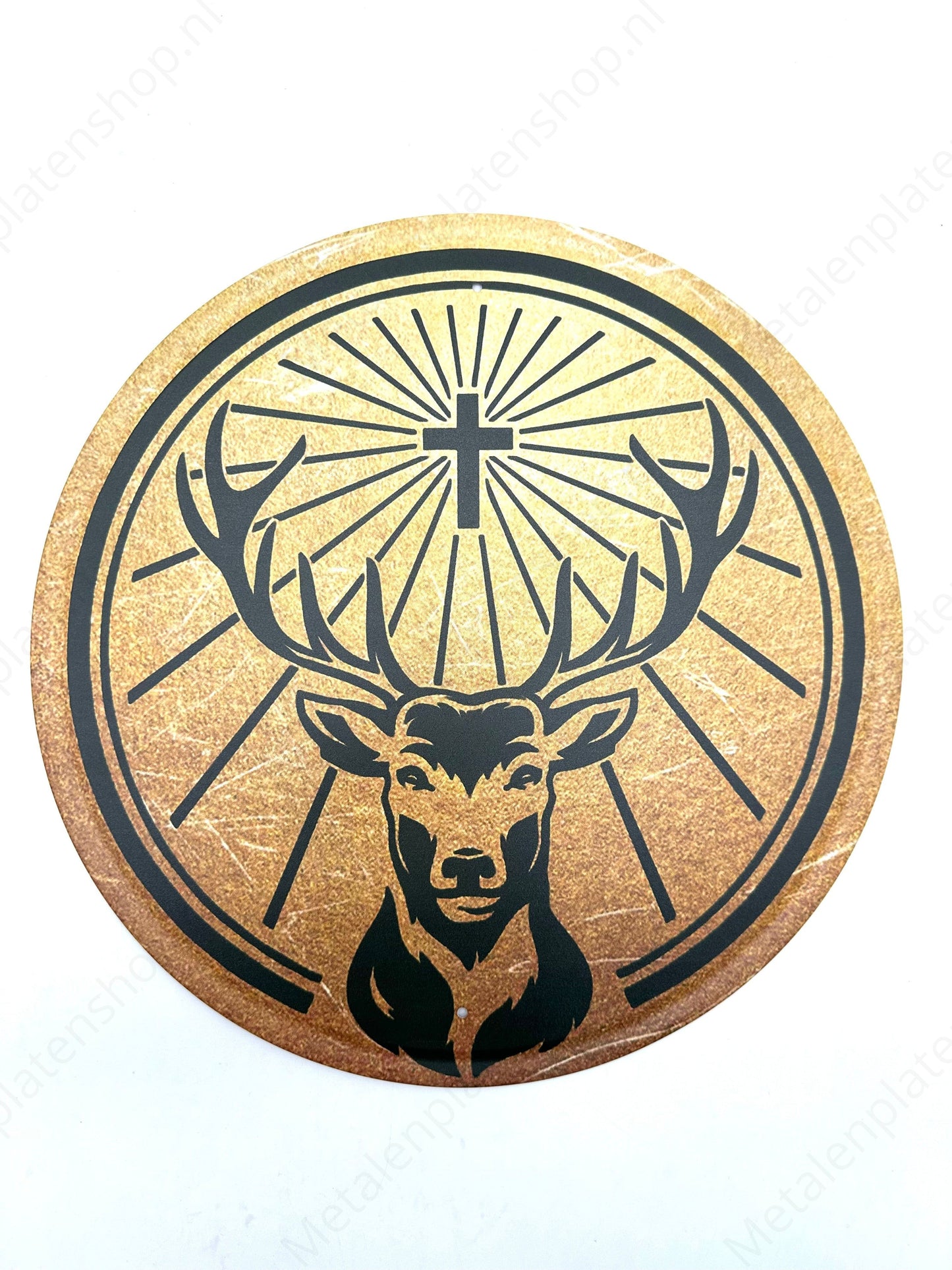 Jagermeister Goud - Rond - Metalen Wandbord