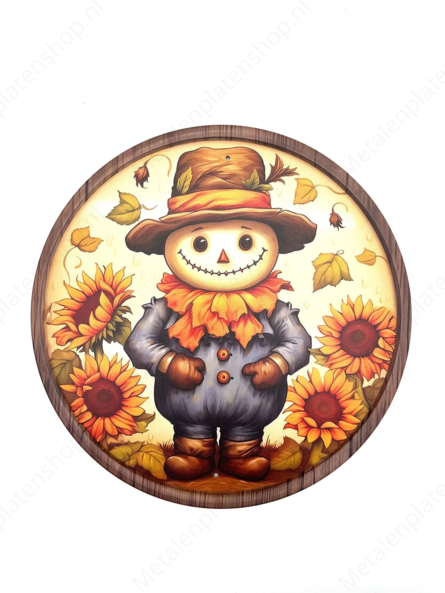 Halloween - Rond - Metalen Wandbord