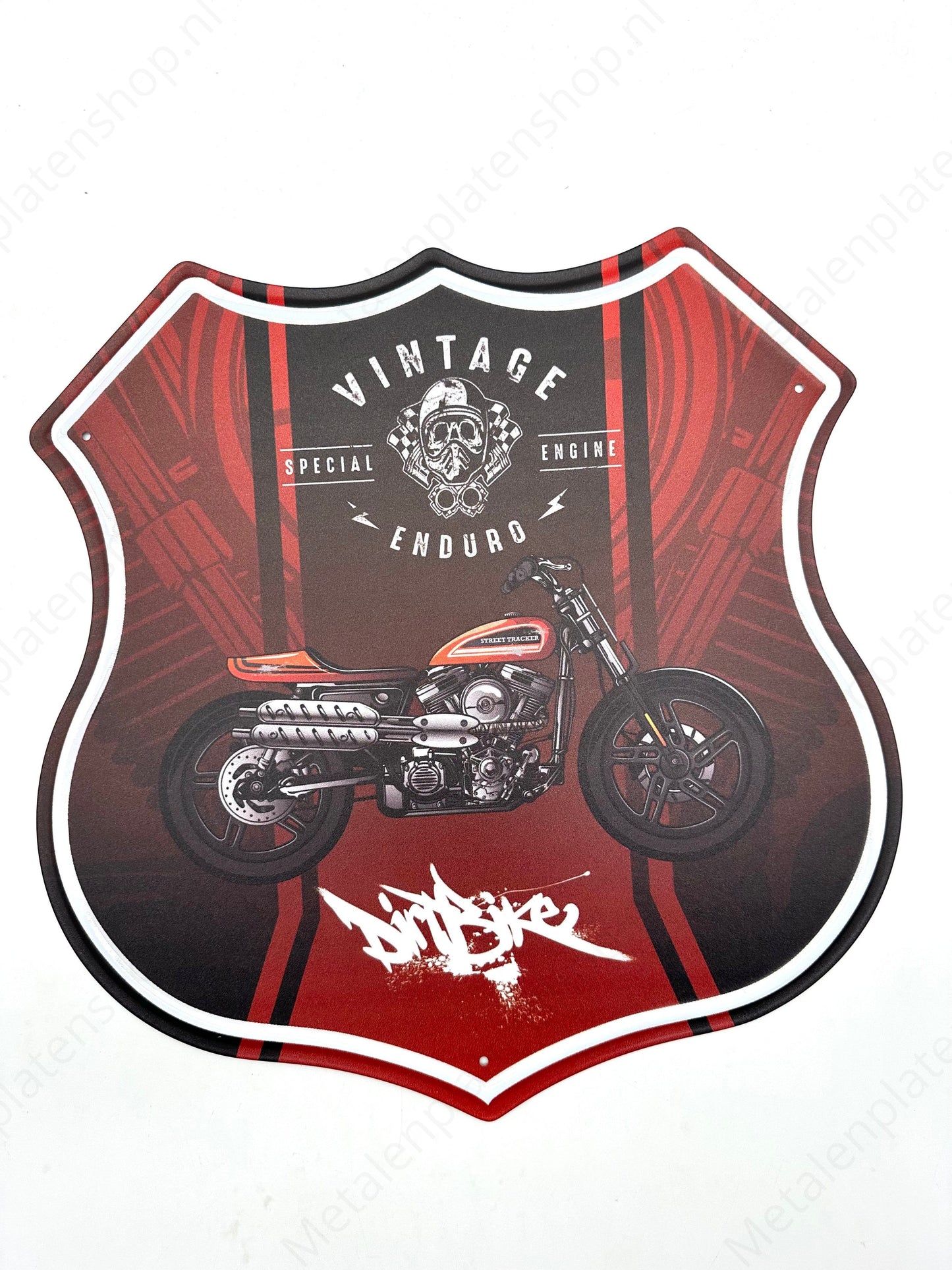 Vintage Special Engine Enduro - Route 66 Style Bord - Metalen Wandbord