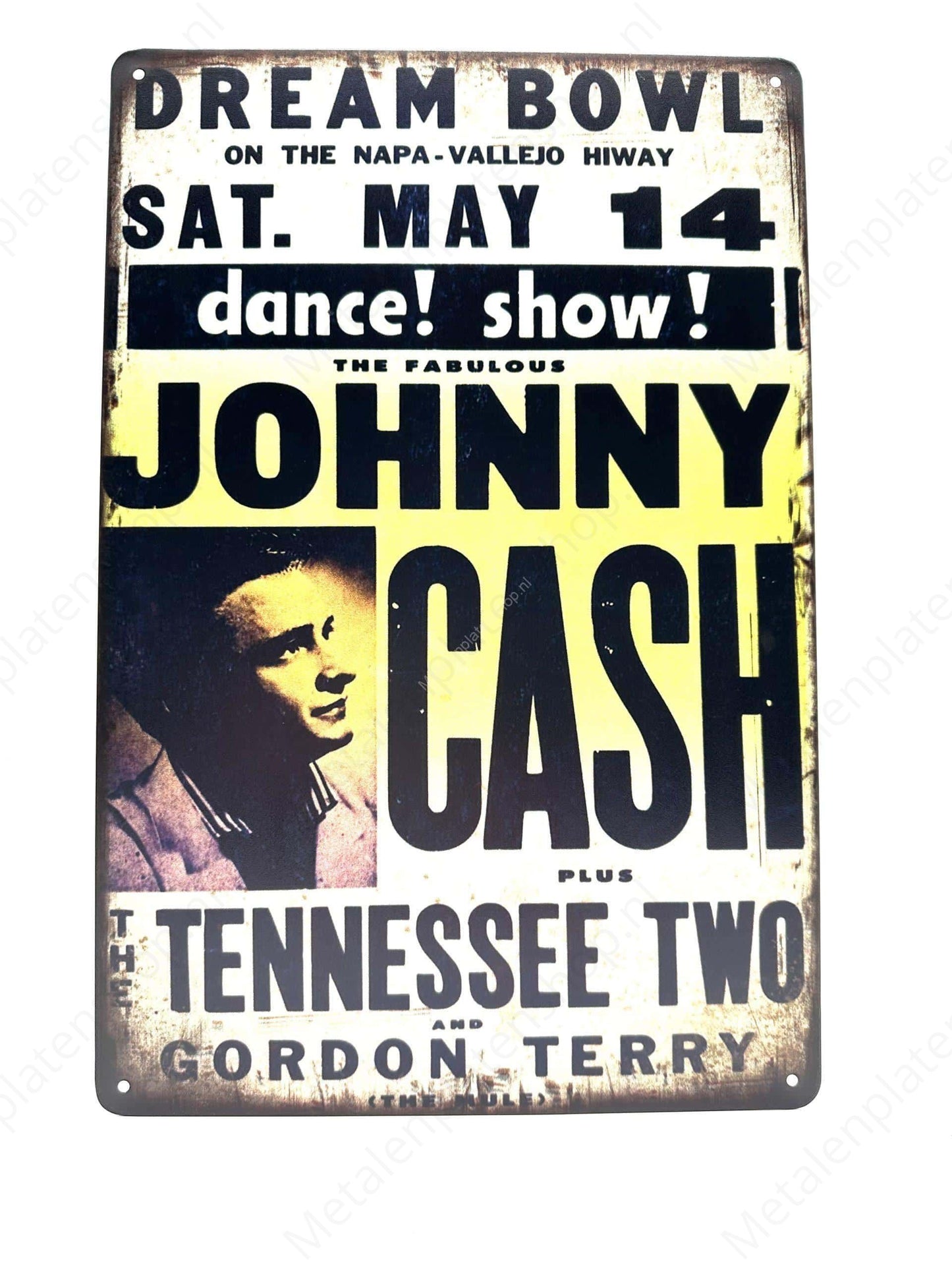 Johnny Cash - Tennessee Two - Metal Wall Sign