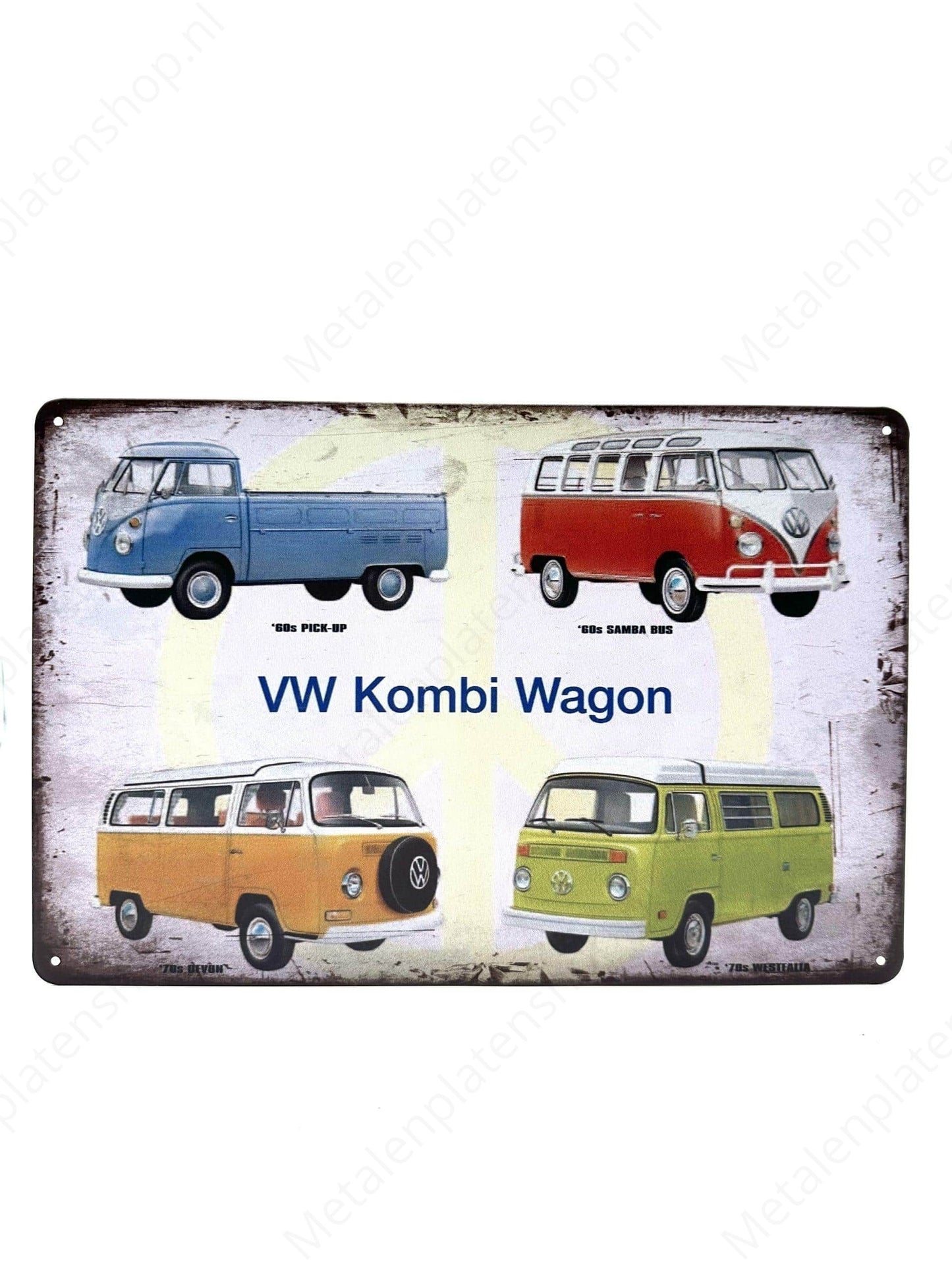 VW Kombi Wagon - Metal Wall Sign