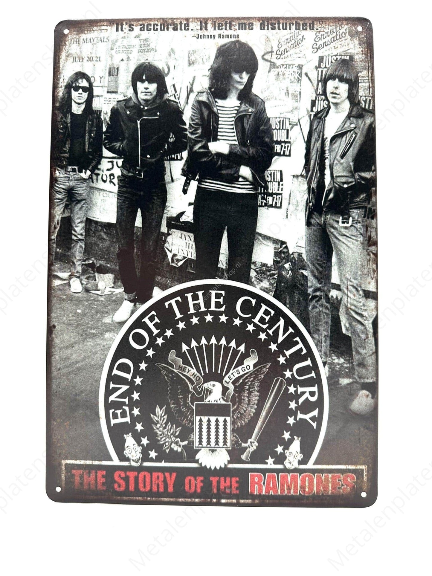 The Story of the Ramones - Metalen Wandbord