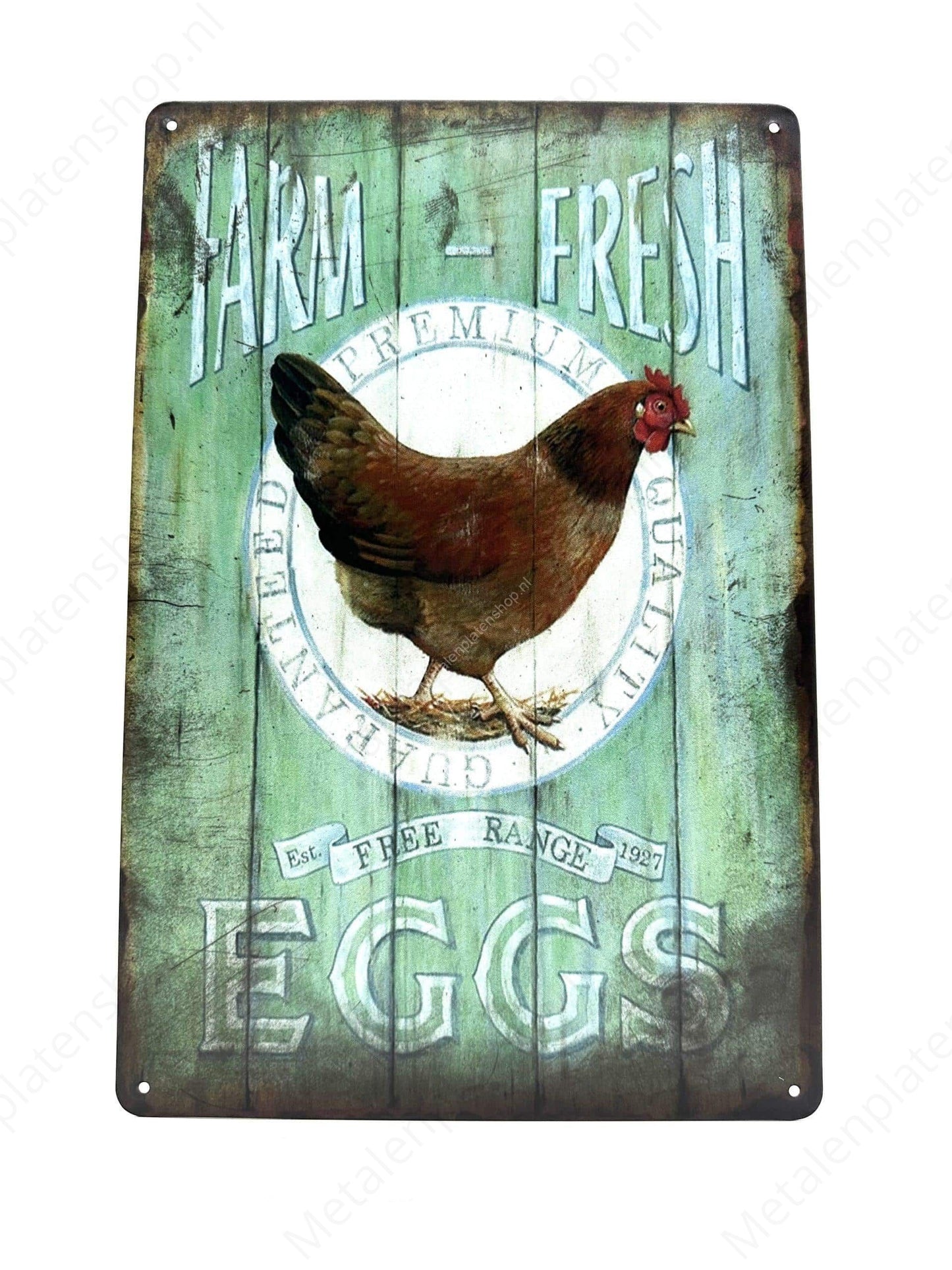 Welcome - Chicken - Metal Wall Sign