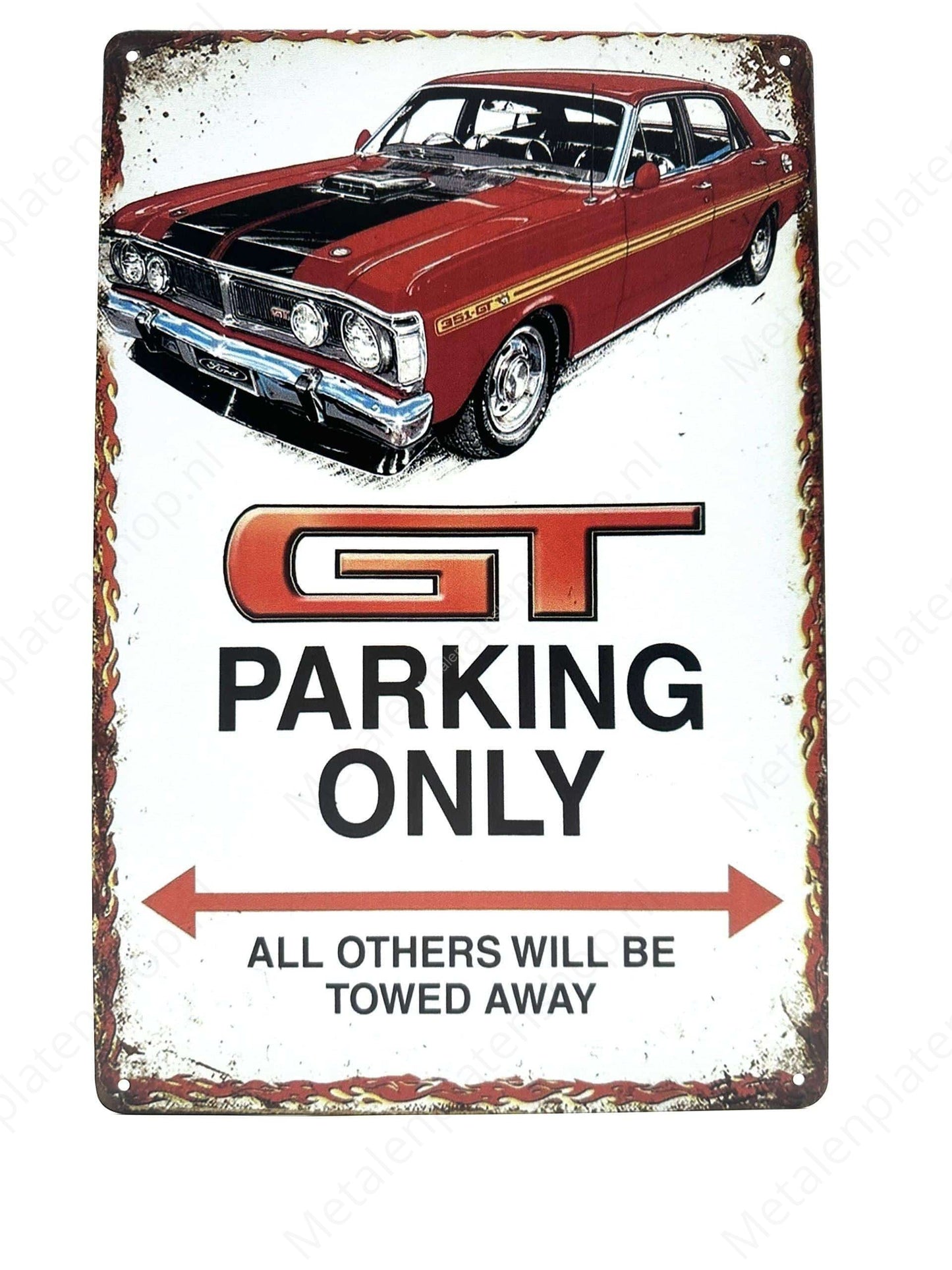 GT Parking Only - Metalen Wandbord