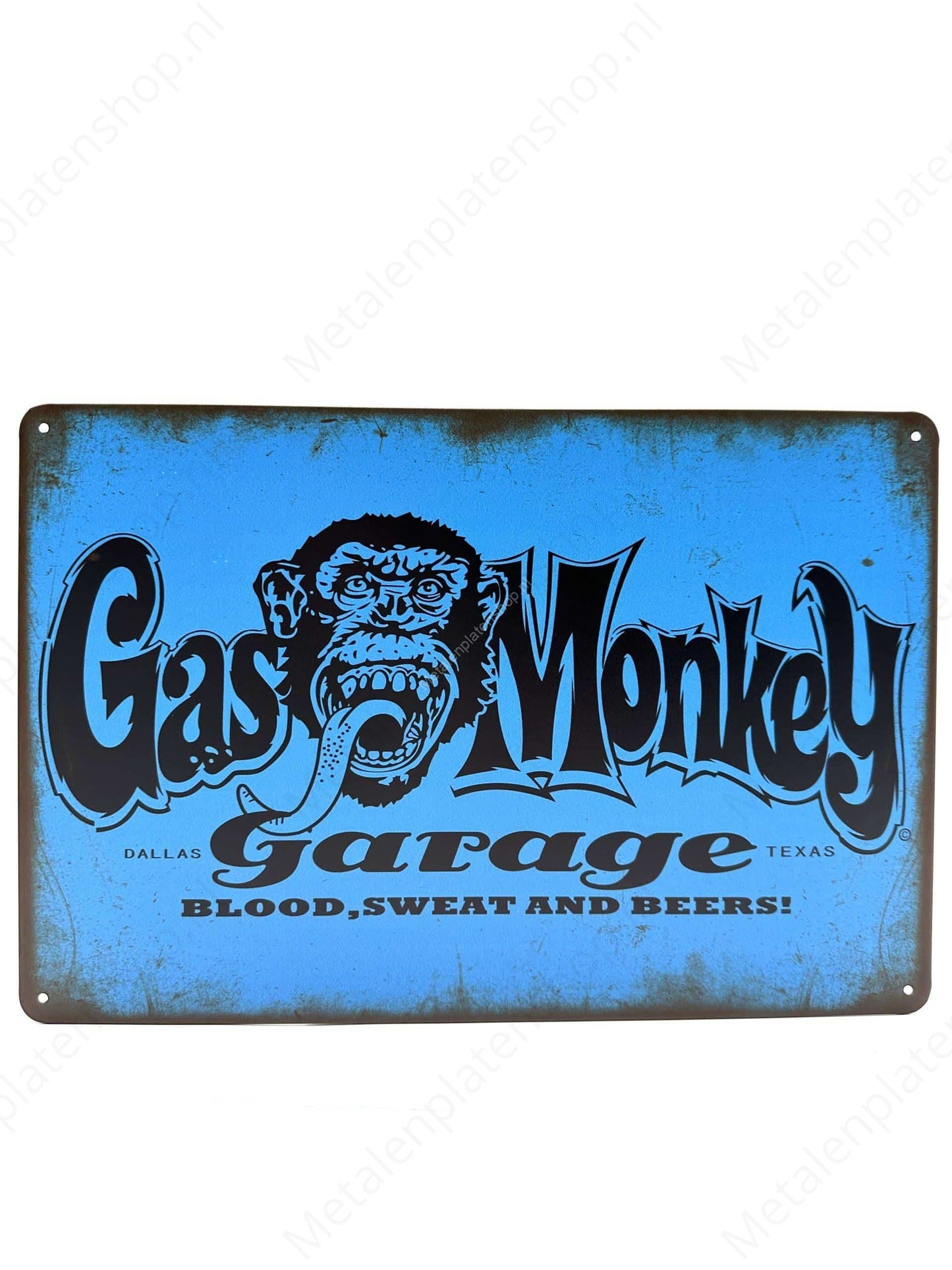 Gas Monkey - Metalen Wandbord