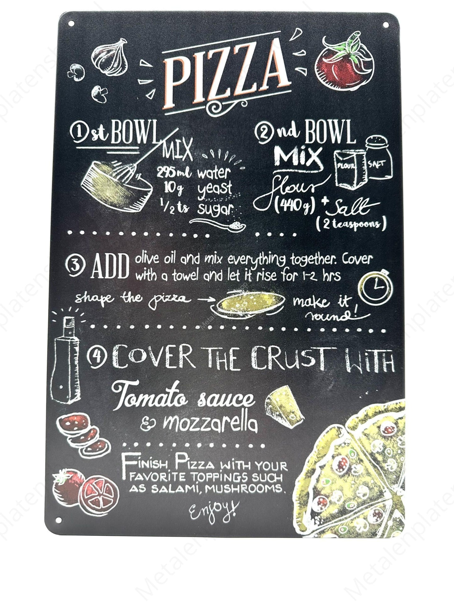 Pizza - Metal Wall Sign