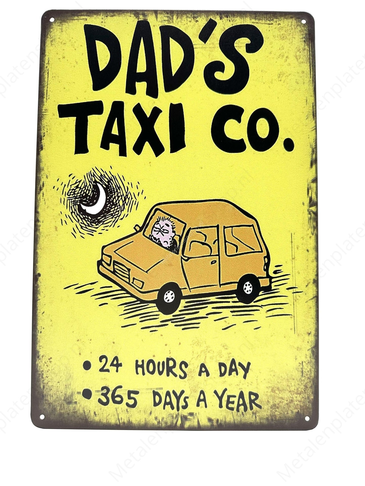 Dad's Taxi Co. - Metalen Wandbord