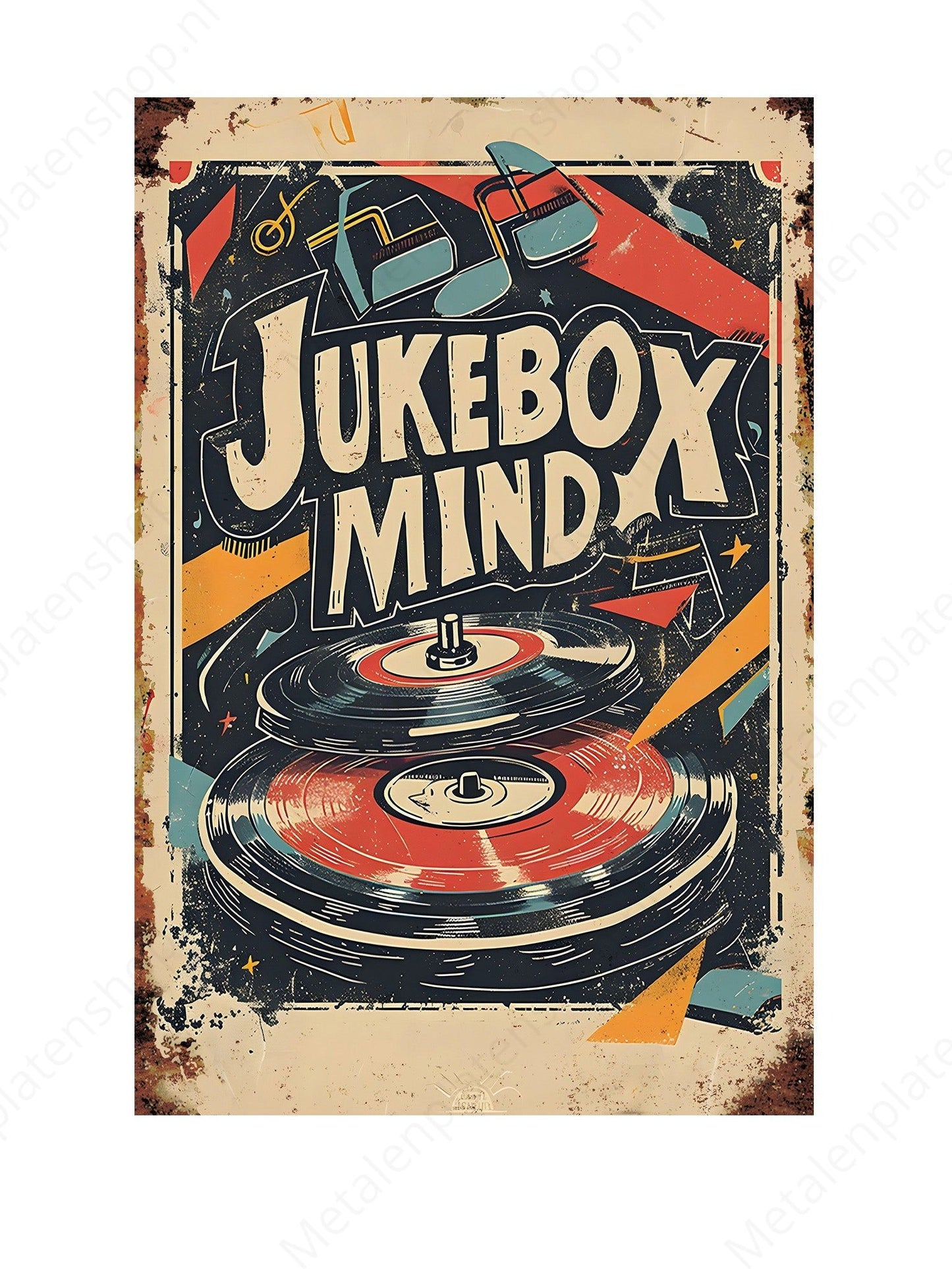 Jukebox Mind - Metal Wall Sign