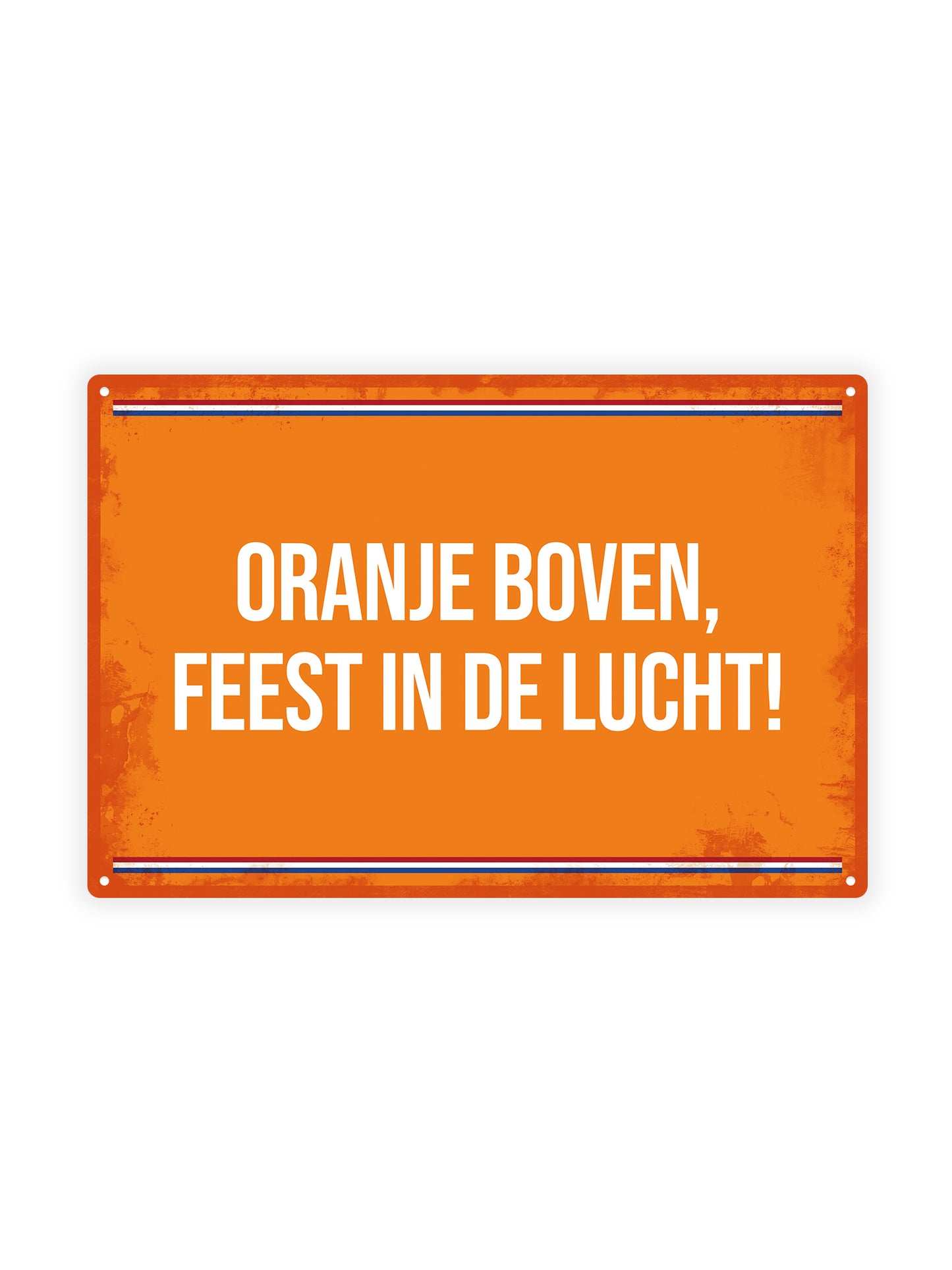 Oranje Boven, Feest in de Lucht - Koningsdag 2025 - Metalen Wandbord