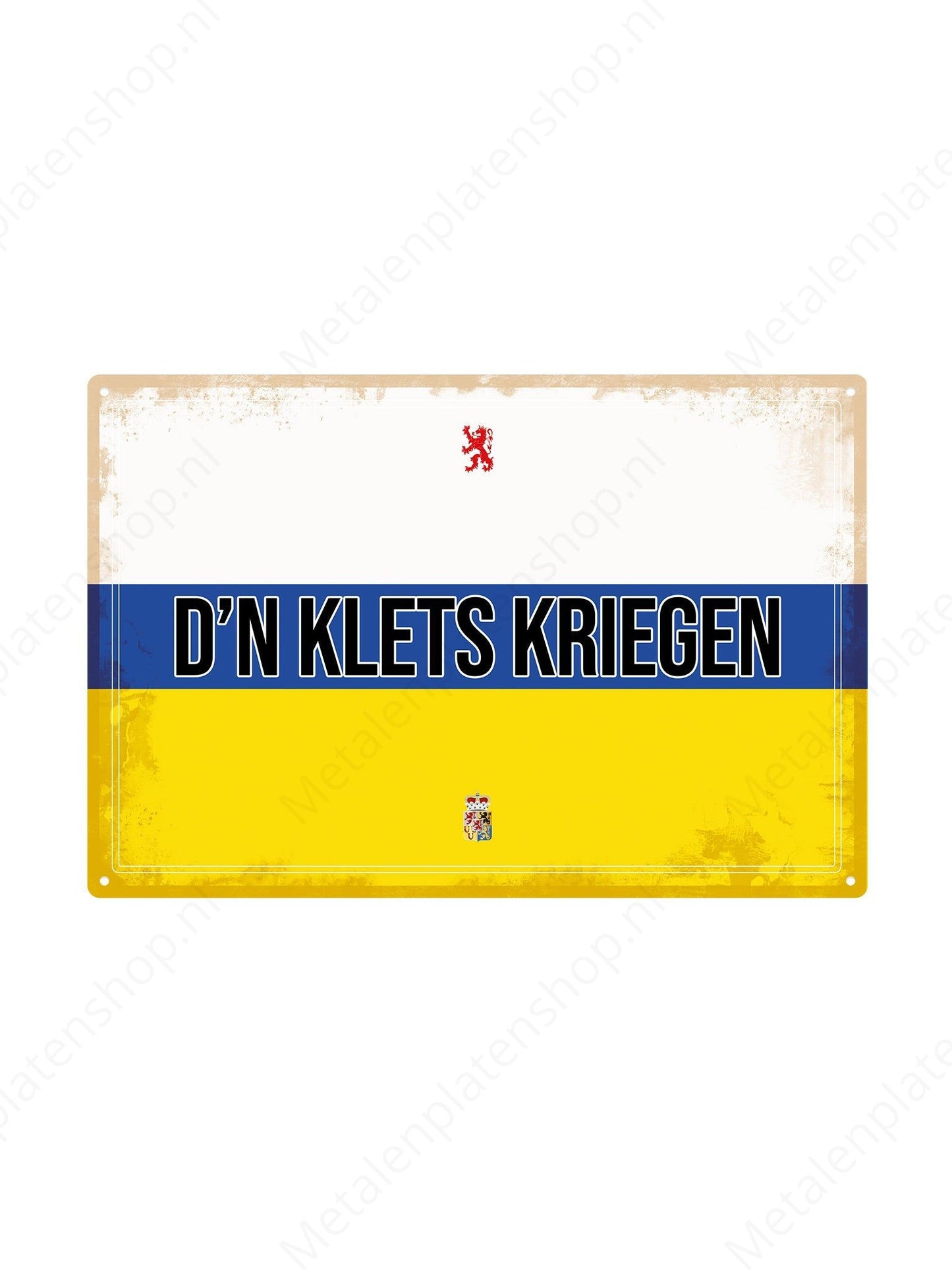 Getting a slap - Limburgish Texts - Metal Wall Sign 