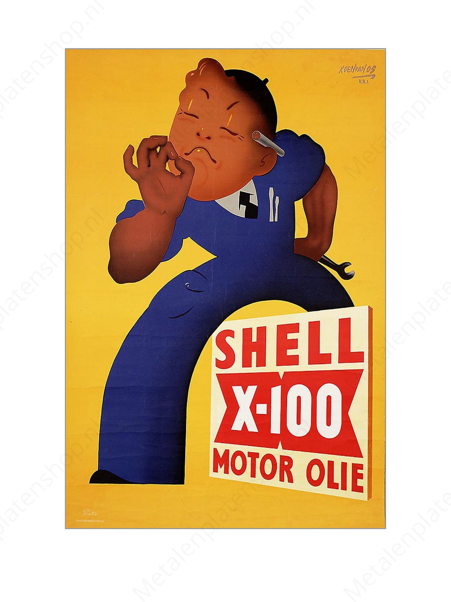 Shell - X-100 Motor Oil - Nostalgic - Metal Wall Sign