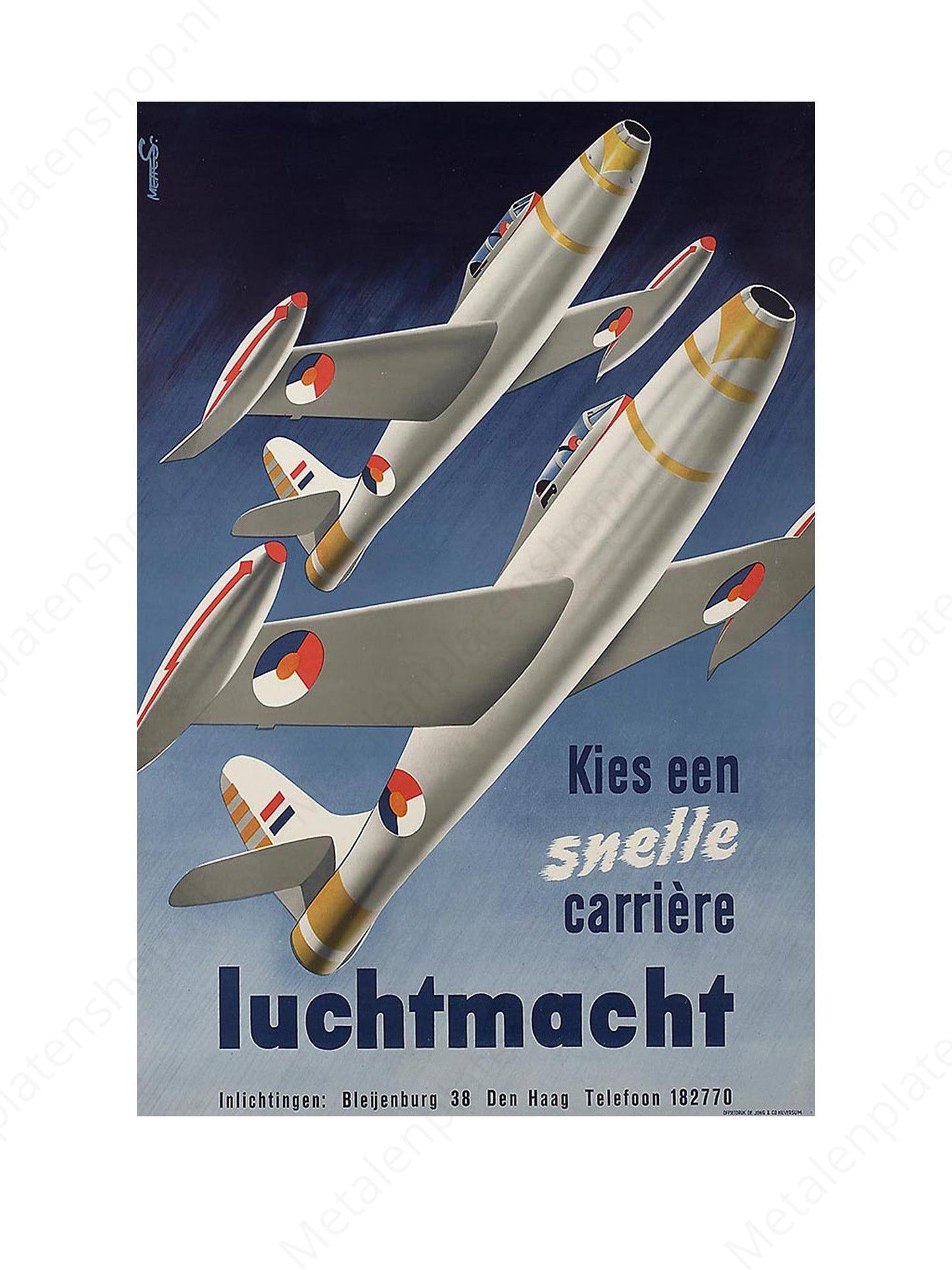Choose a Fast Career - Air Force - Nostalgic - Metal Wall Sign