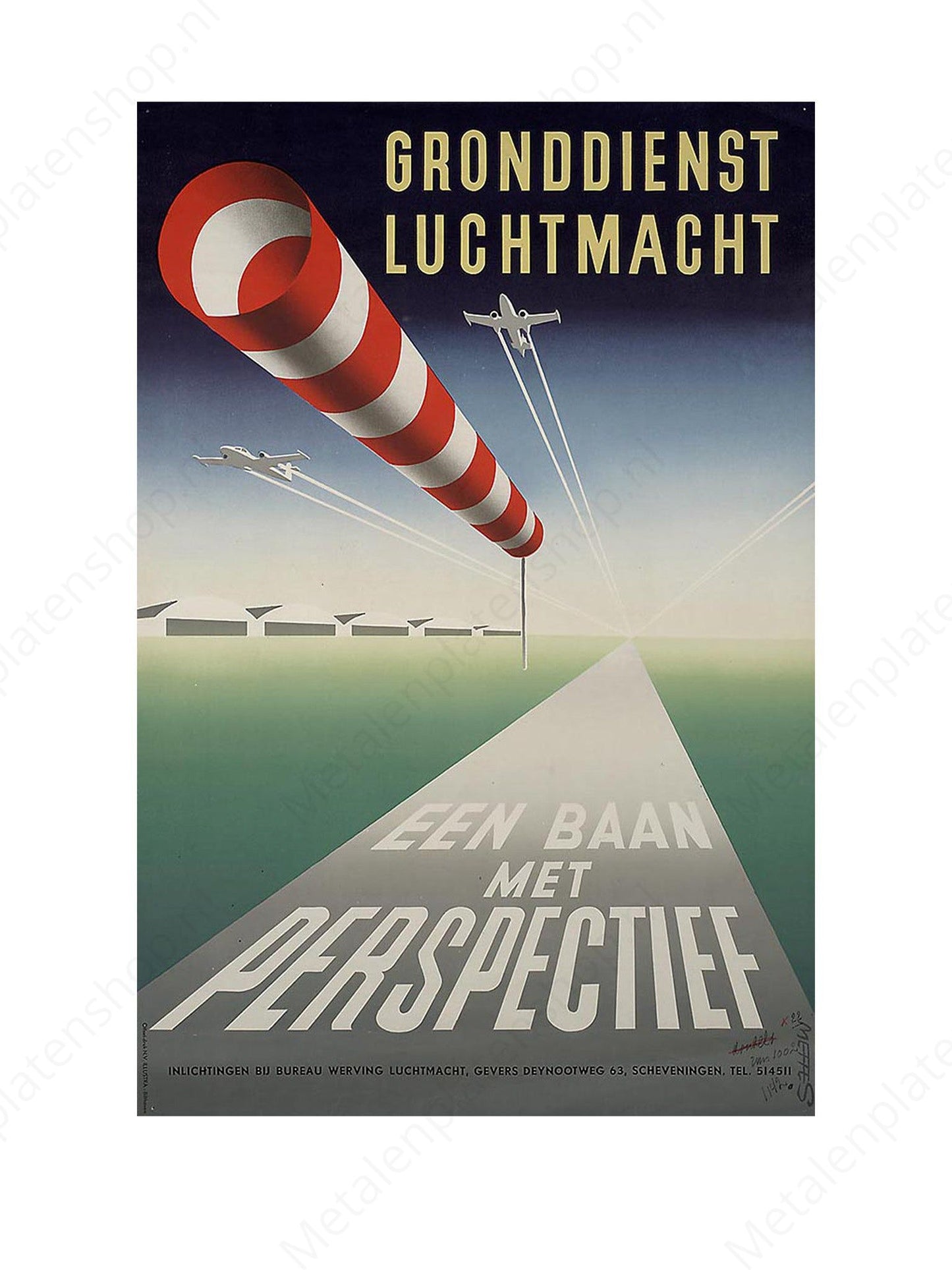 Ground Service - Air Force - A Job with Prospects - Nostalgic - Metal Wall Sign