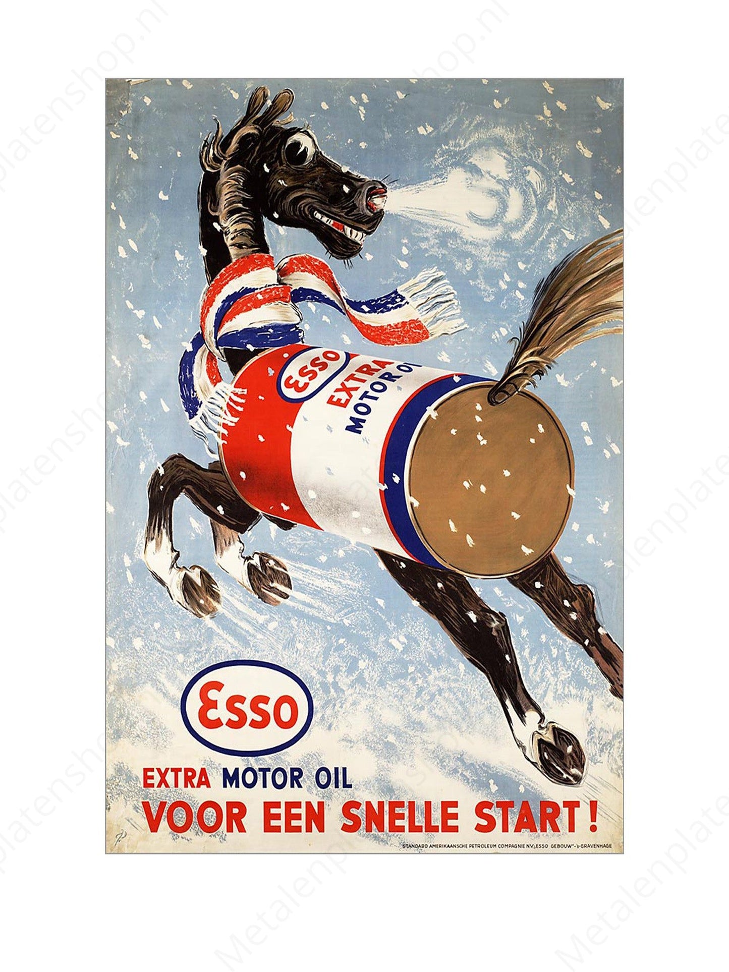 ESSO - Extra Motor Oil - For a quick start - Nostalgic - Metal Wall Sign