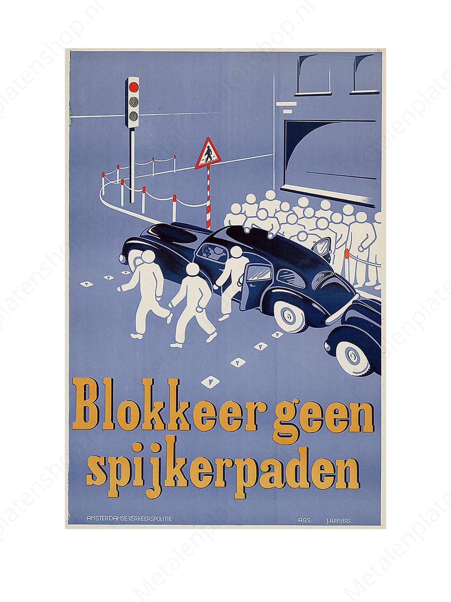 Don't Block Spike Paths - Nostalgic - Metal Wall Sign