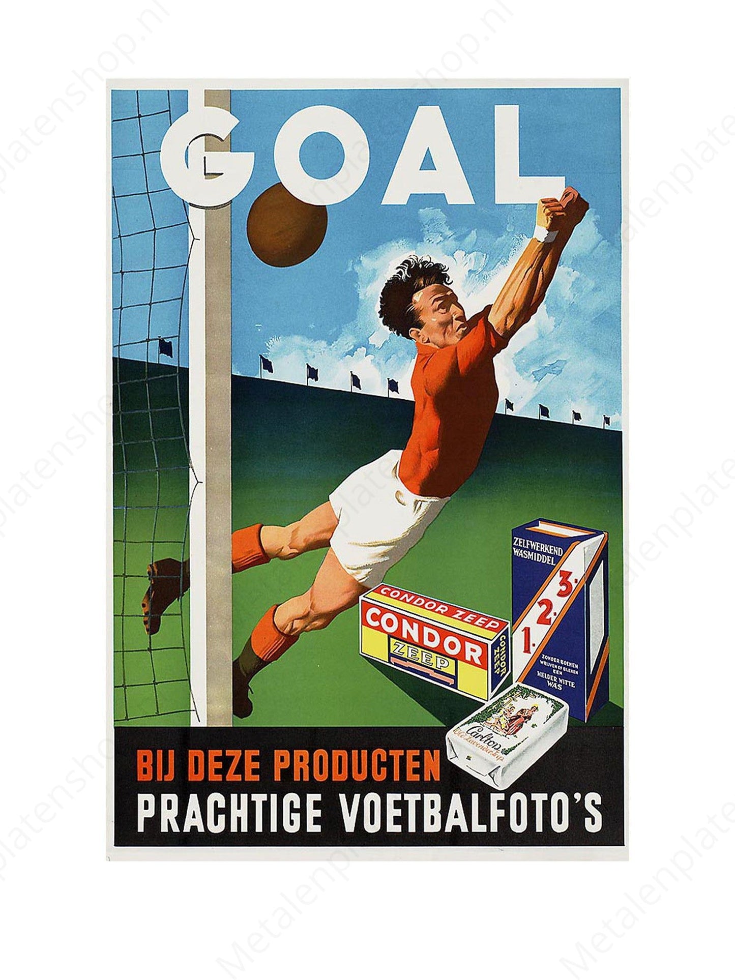 TOR - mit diesen Produkten wunderschöne Fußballfotos - Nostalgie - Metallwandschild