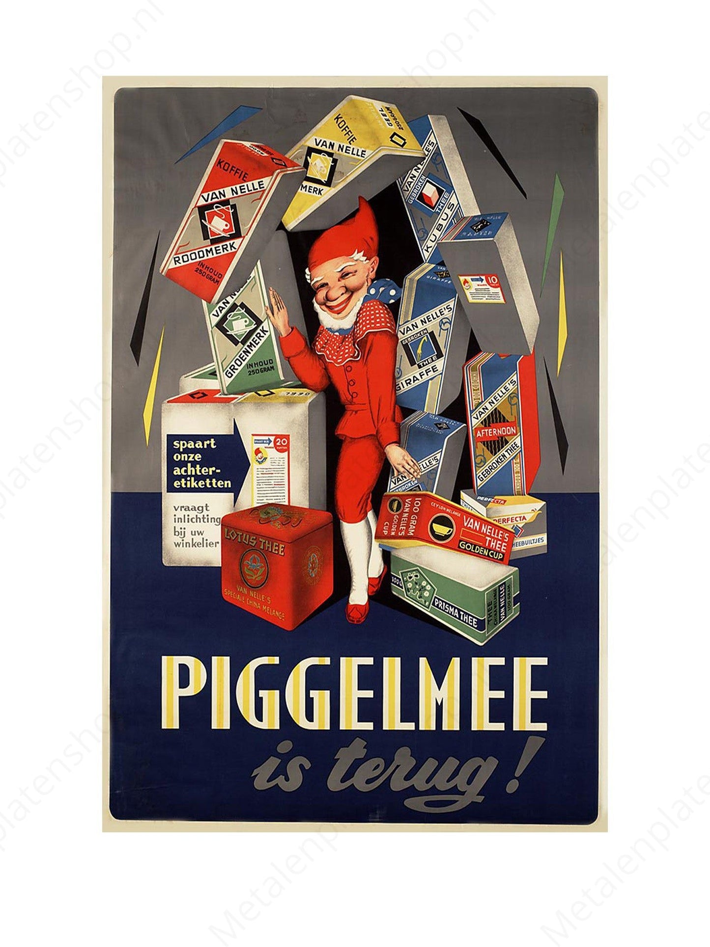 Piggelmee ist zurück! - Nostalgisch - Metallwandschild