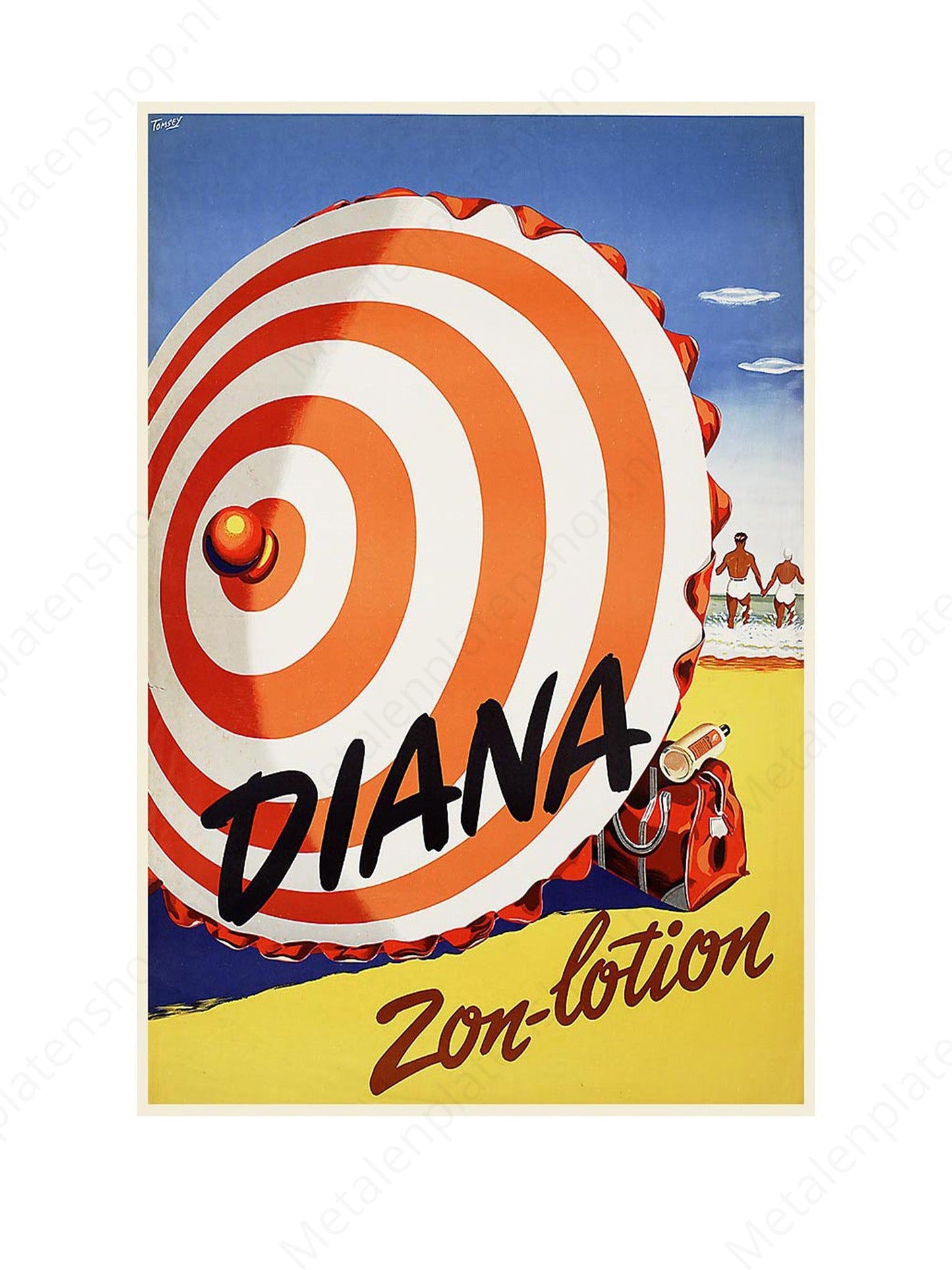 DIANA sun lotion - Nostalgic - Metal Wall Sign