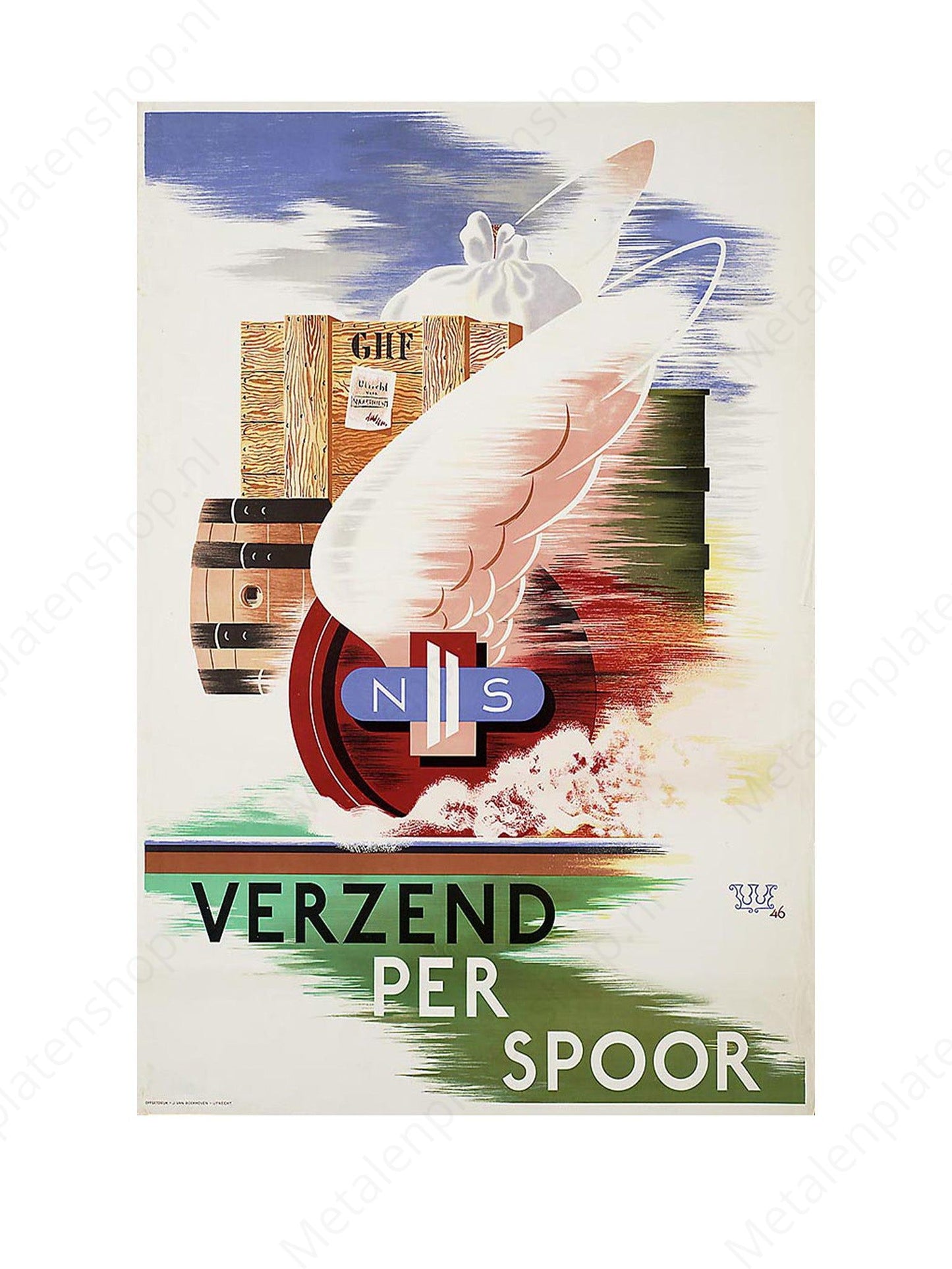 Send by rail - Nostalgic - Metal Wall Sign