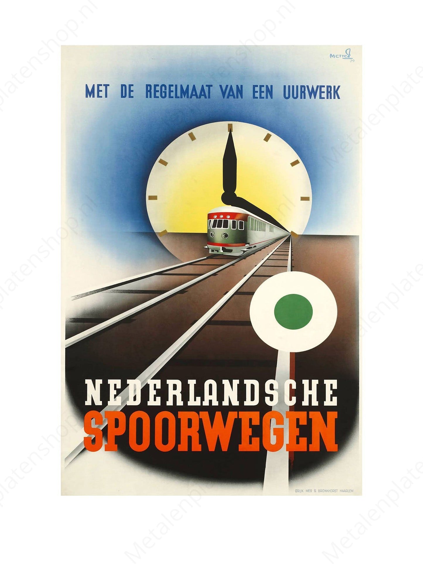With the regularity of a clock - NS - Nostalgic - Metal Wall Sign