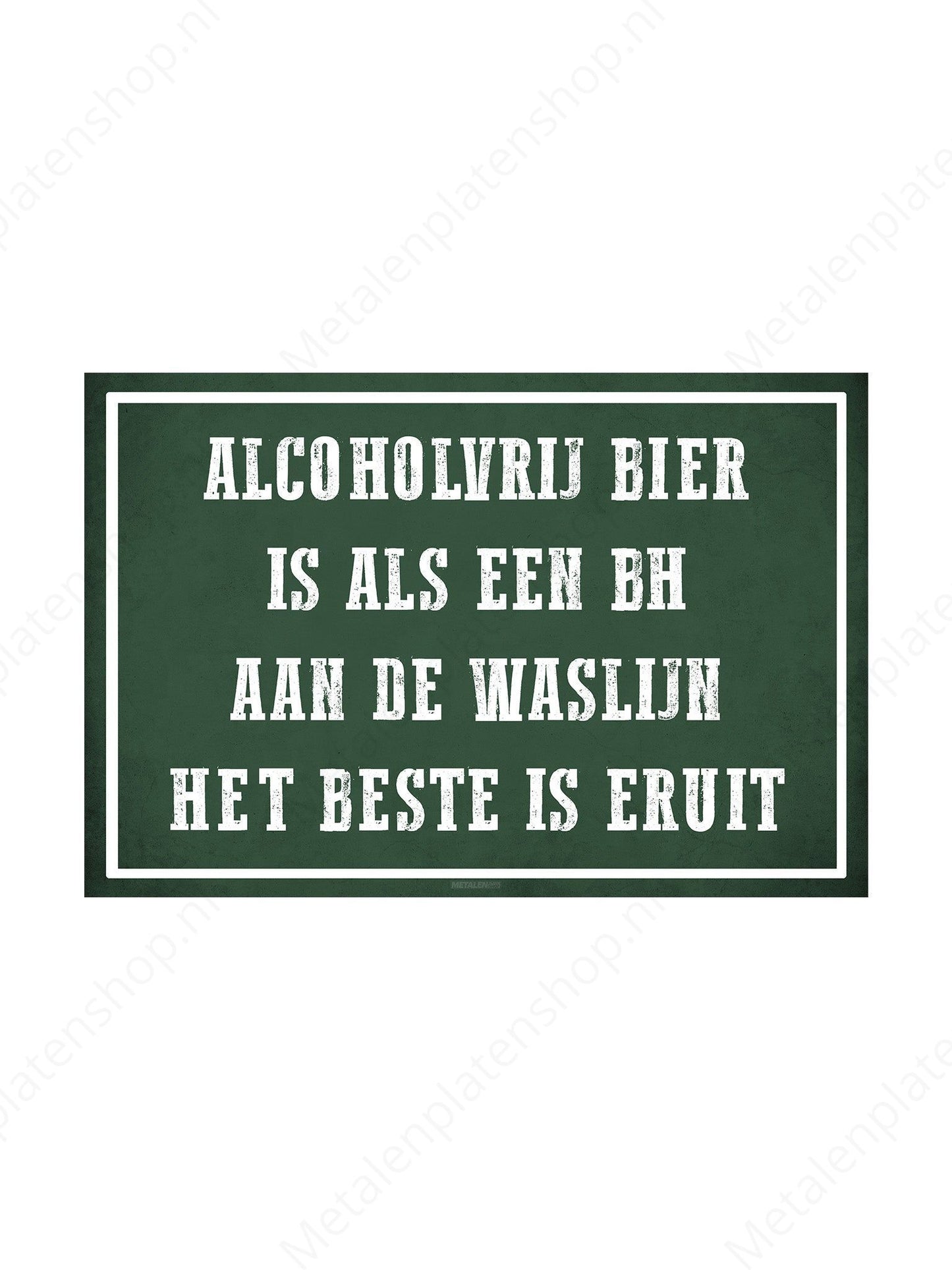 Alcohol Free Beer - Metal Wall Sign