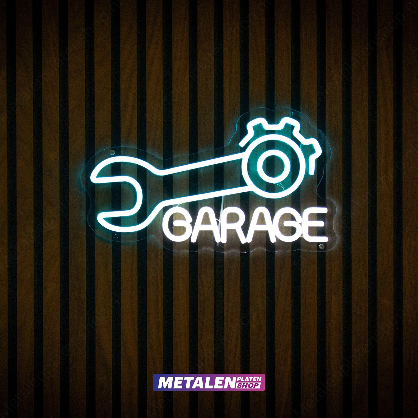 Garage with key - Neon sign - LED