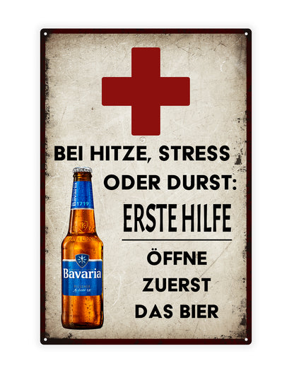 Bei hitze, stress oder durst: Erste hilfe öffne zuerst das bier