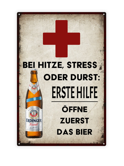 Bei hitze, stress oder durst: Erste hilfe öffne zuerst das bier