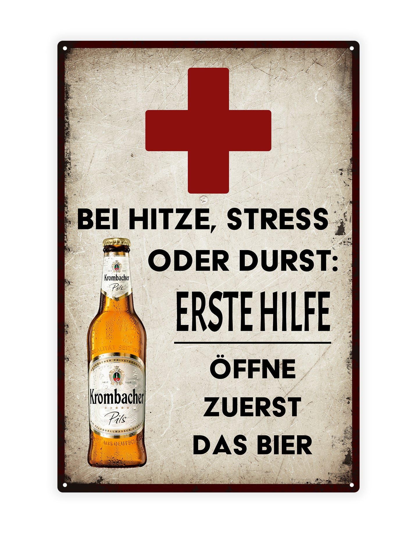 Bei hitze, stress oder durst: Erste hilfe öffne zuerst das bier