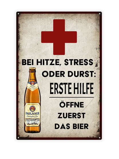 Bei hitze, stress oder durst: Erste hilfe öffne zuerst das bier