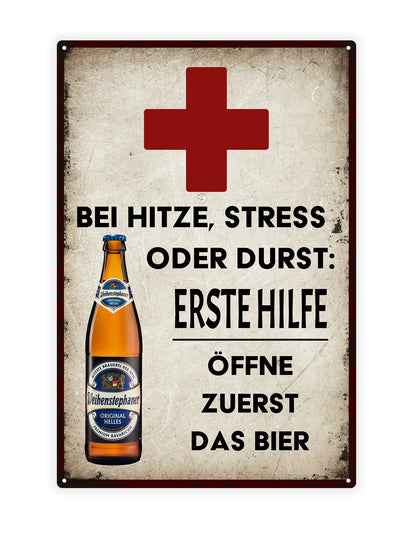 Bei hitze, stress oder durst: Erste hilfe öffne zuerst das bier