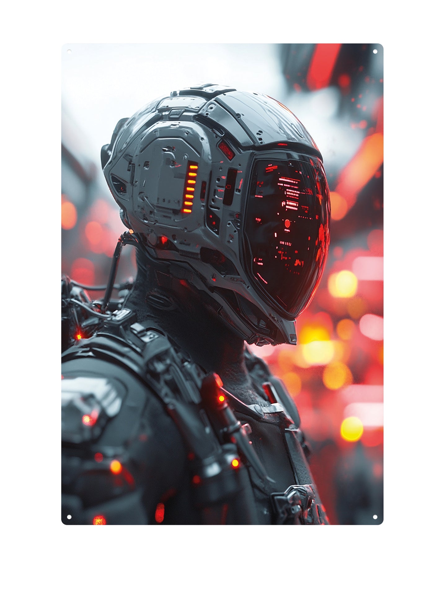 Sci-Fi Astronaut in Space - Metal Wall Sign