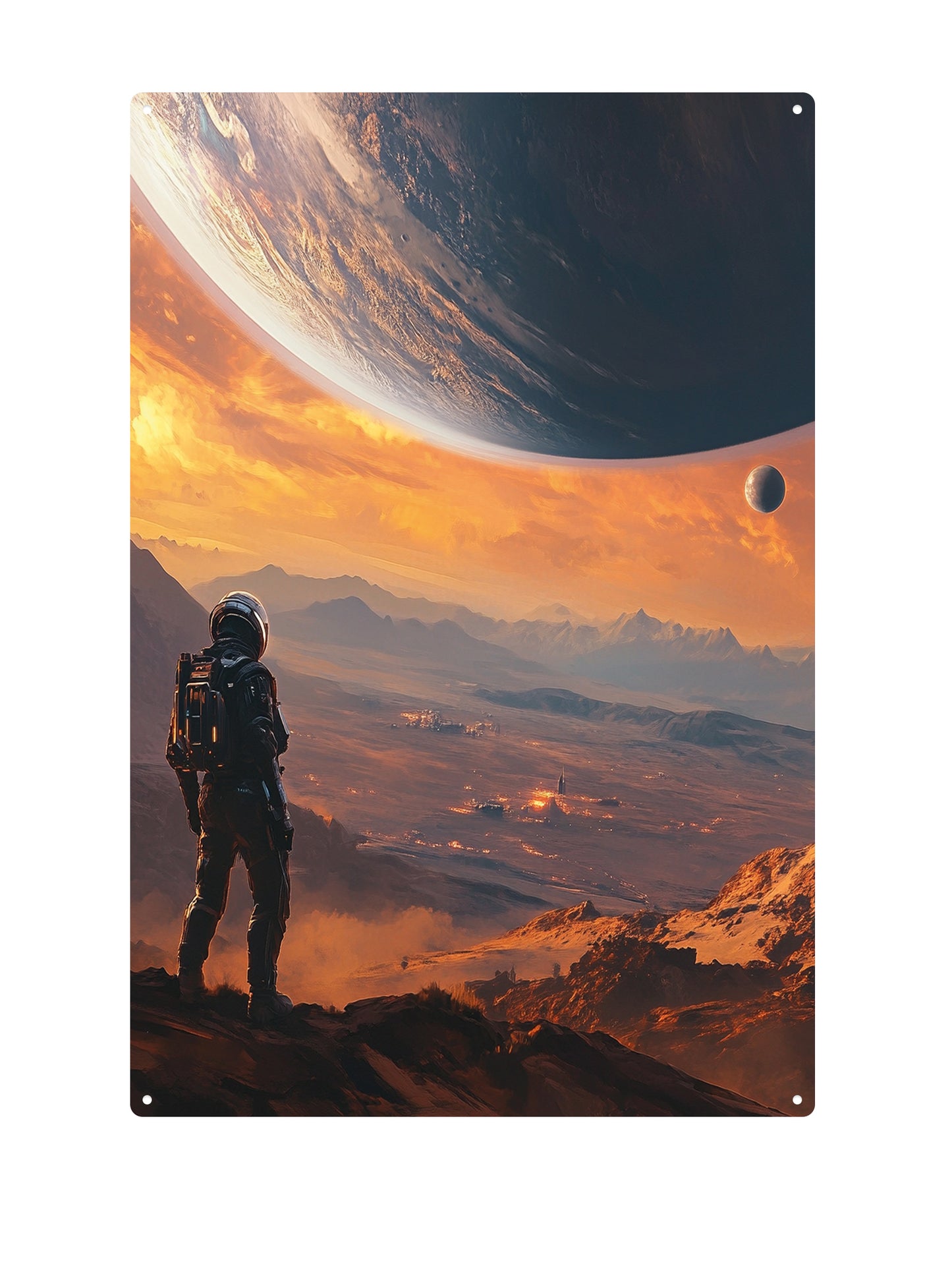 View of the planet - Metal wall sign
