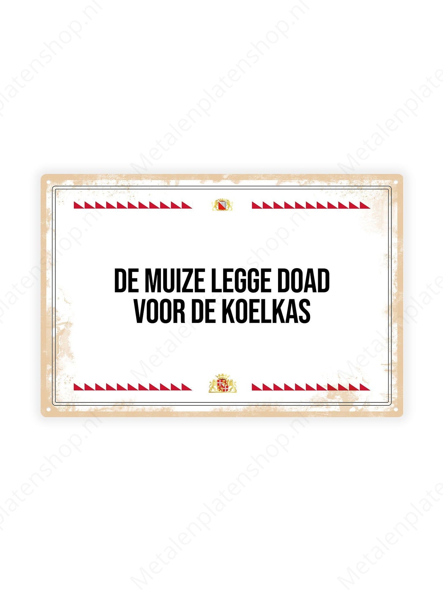 The mouse lay dead in front of the refrigerator - Utrecht Texts - Metal Wall Sign