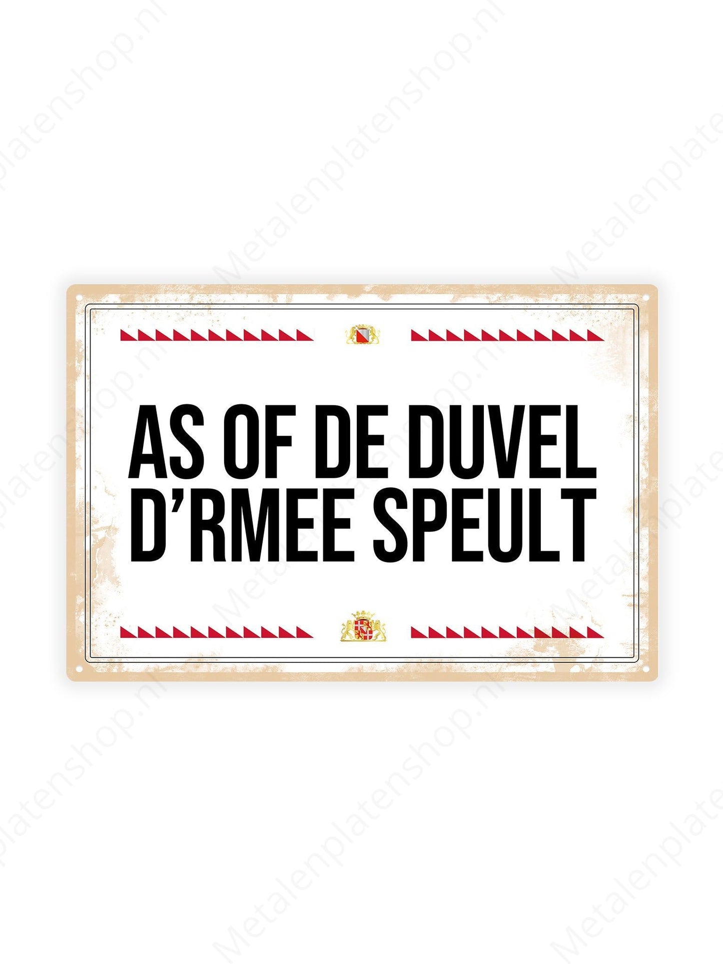 As if the devil plays with it - Utrecht Texts - Metal Wall Sign
