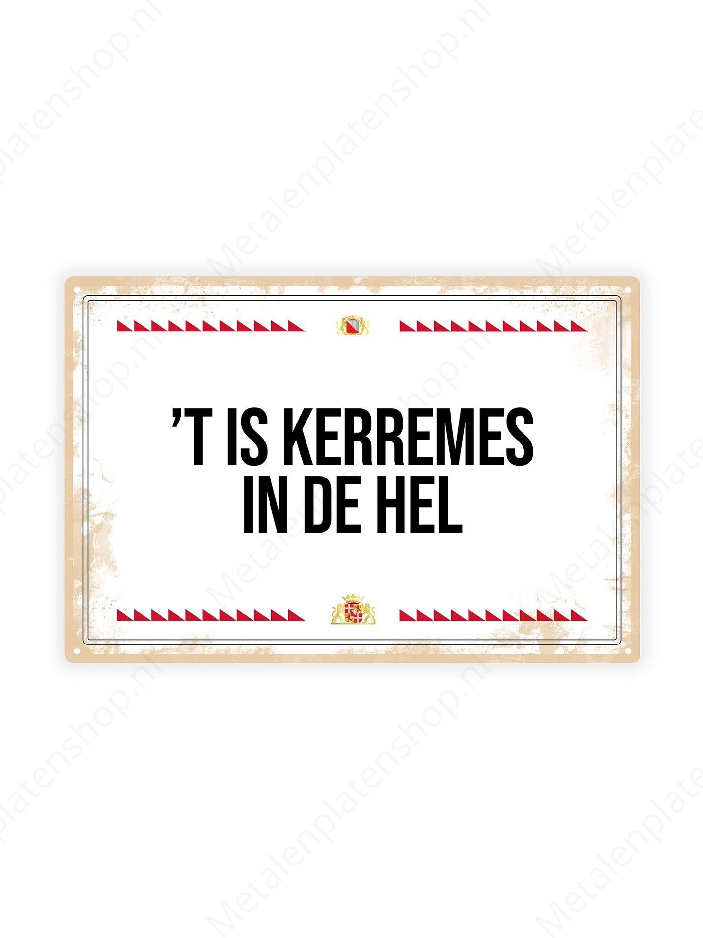 It's a scorcher in hell - Utrecht Texts - Metal Wall Sign