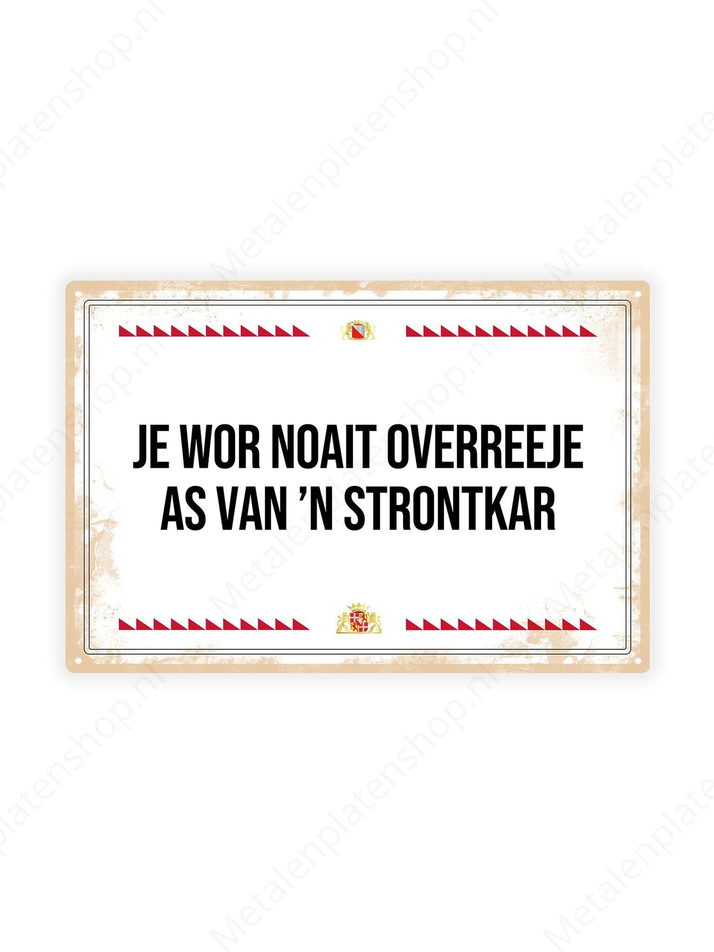 You will never become the ash of a shit cart - Utrecht Texts - Metal Wall Sign