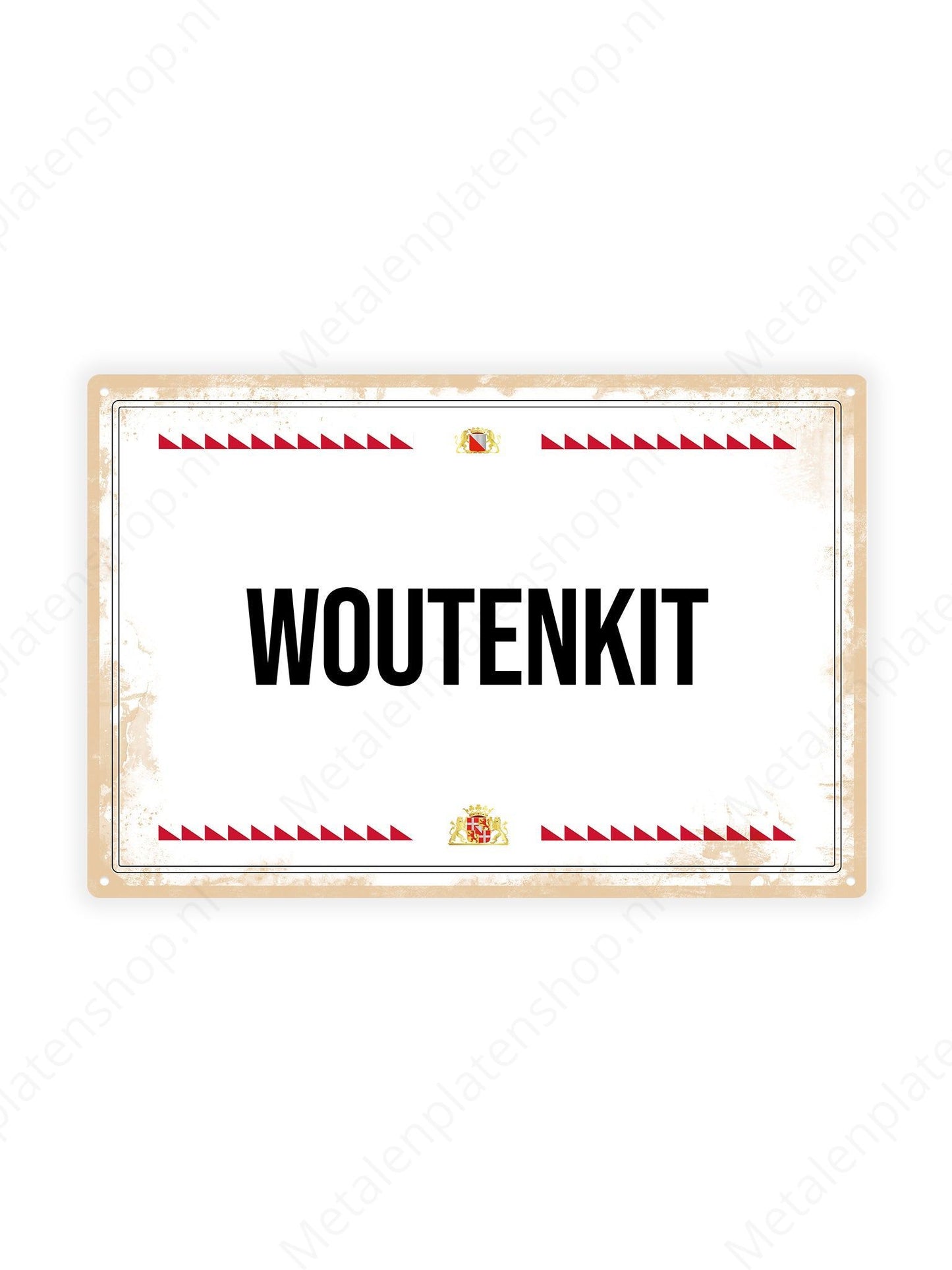 Woutenkit - Utrecht Texts - Metal Wall Sign