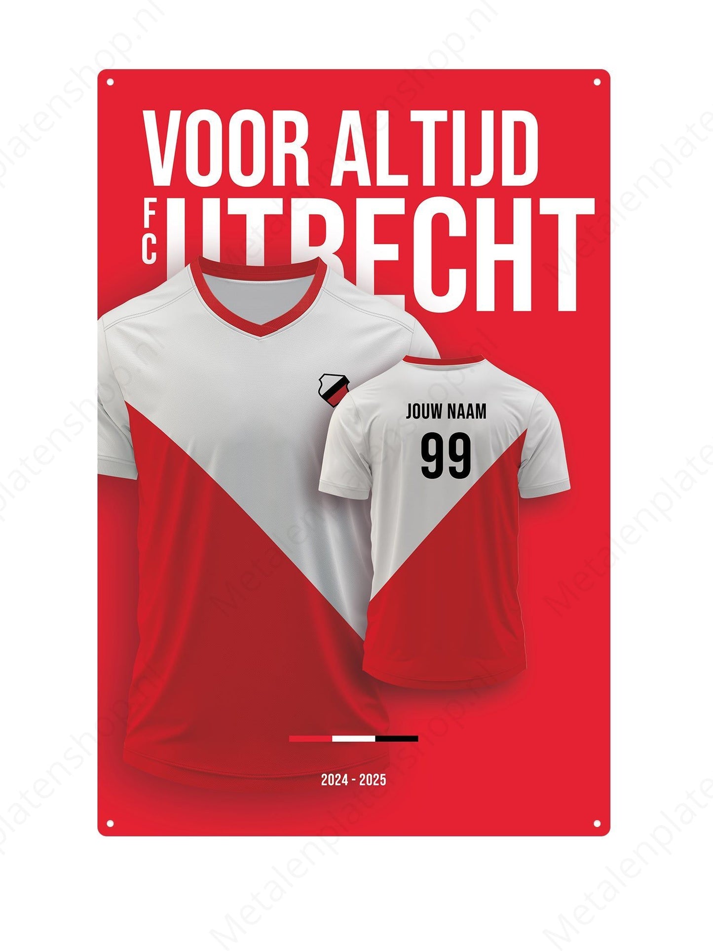 Football kit Board FC Utrecht with own name and back number - 2024/2025