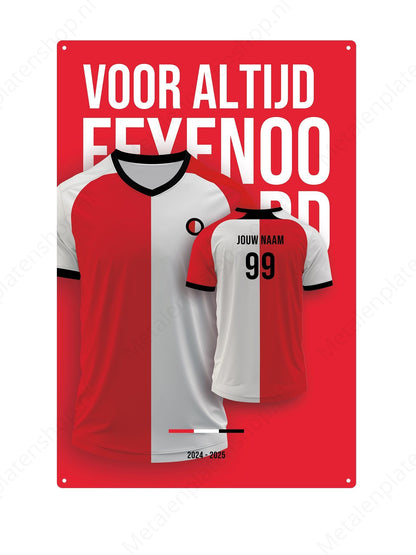 Football kit Feyenoord board with own name and back number - 2024/2025