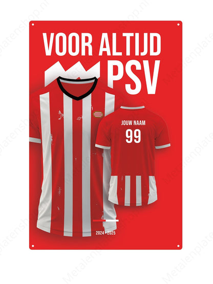 Football kit PSV board with own name and back number - 2024/2025
