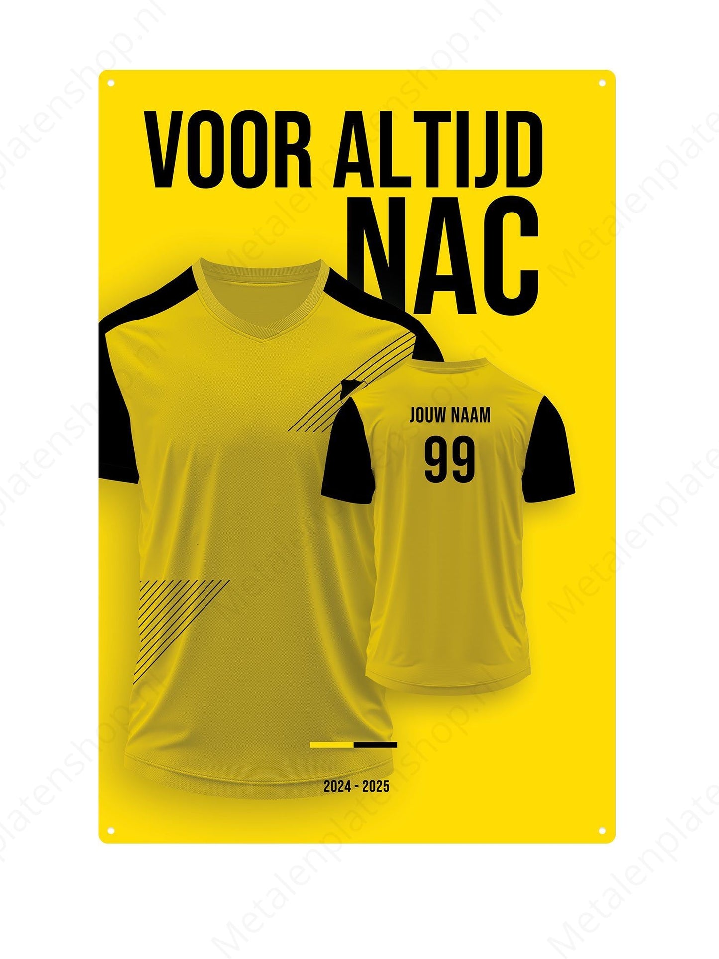 Football kit NAC board with own name and back number - 2024/2025