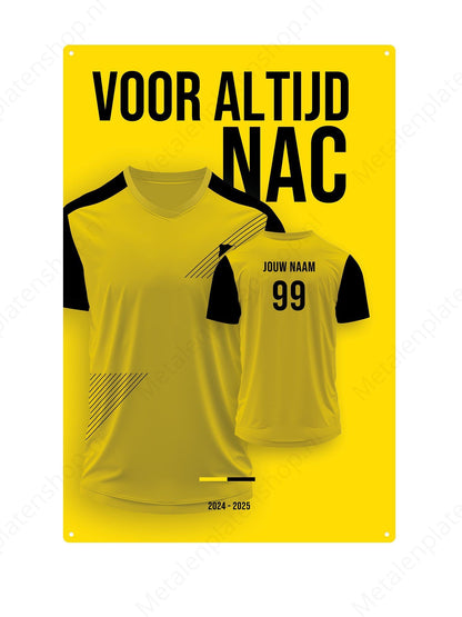 Football kit NAC board with own name and back number - 2024/2025