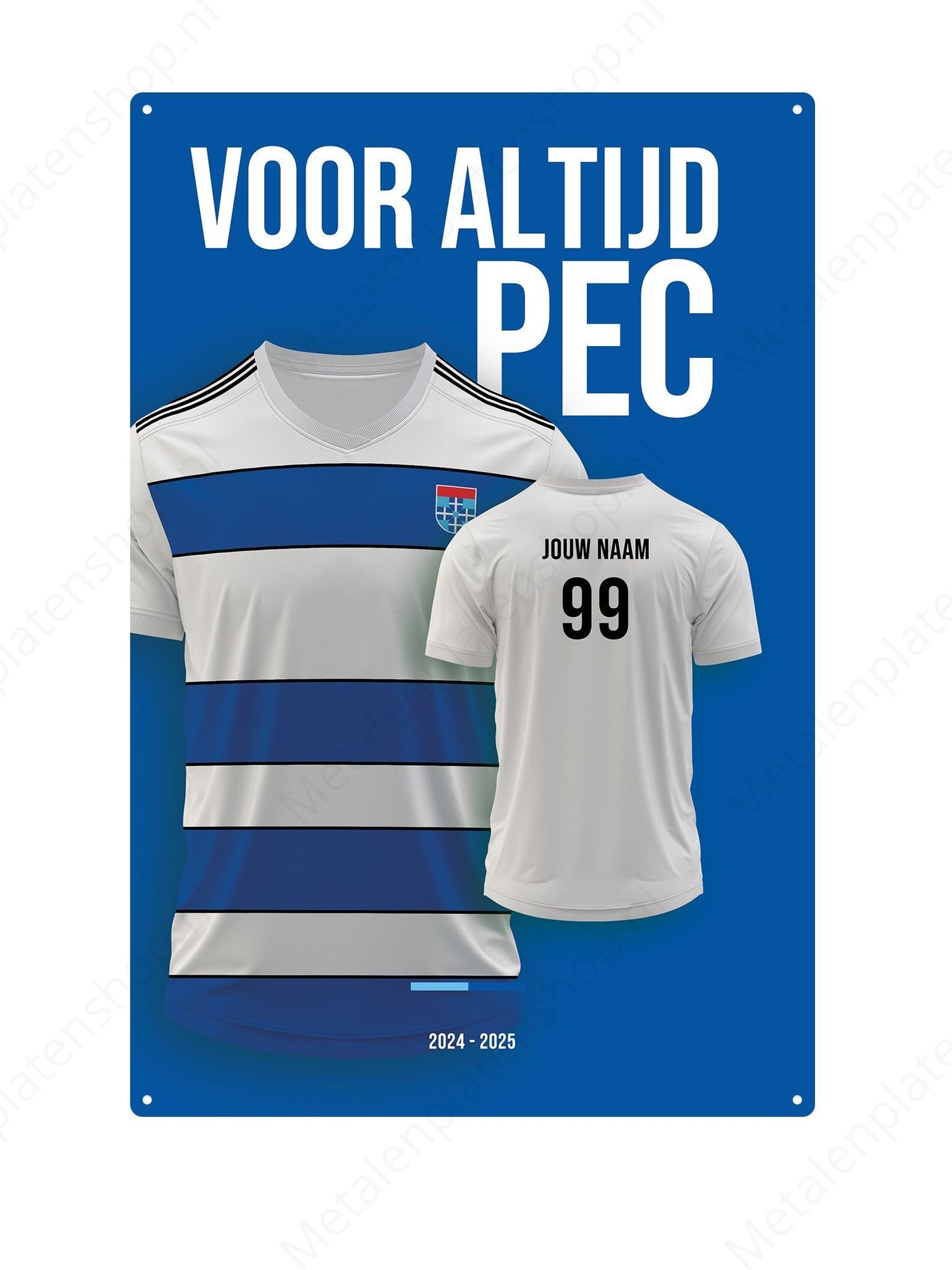 Football kit Board PEC Zwolle with own name and back number - 2024/2025