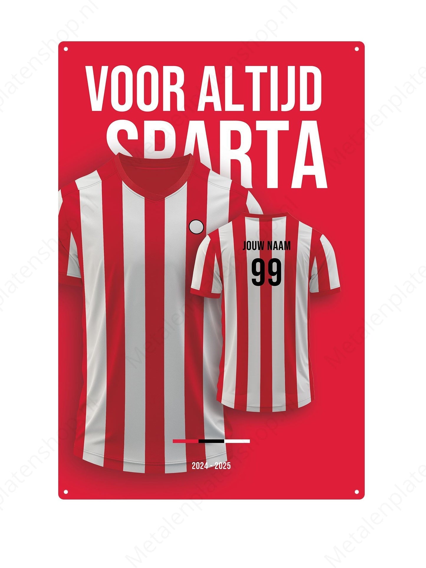 Football kit Sparta board with own name and back number - 2024/2025