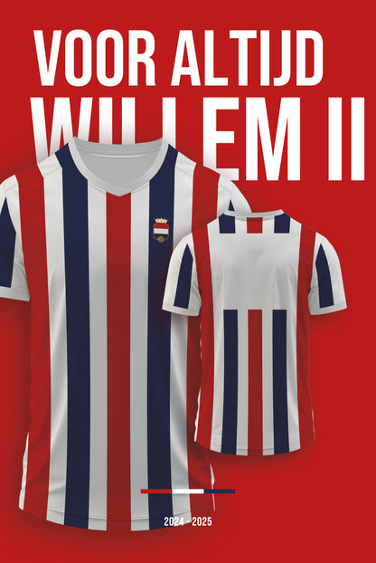 Football kit Willem II Board with own name and back number - 2024/2025