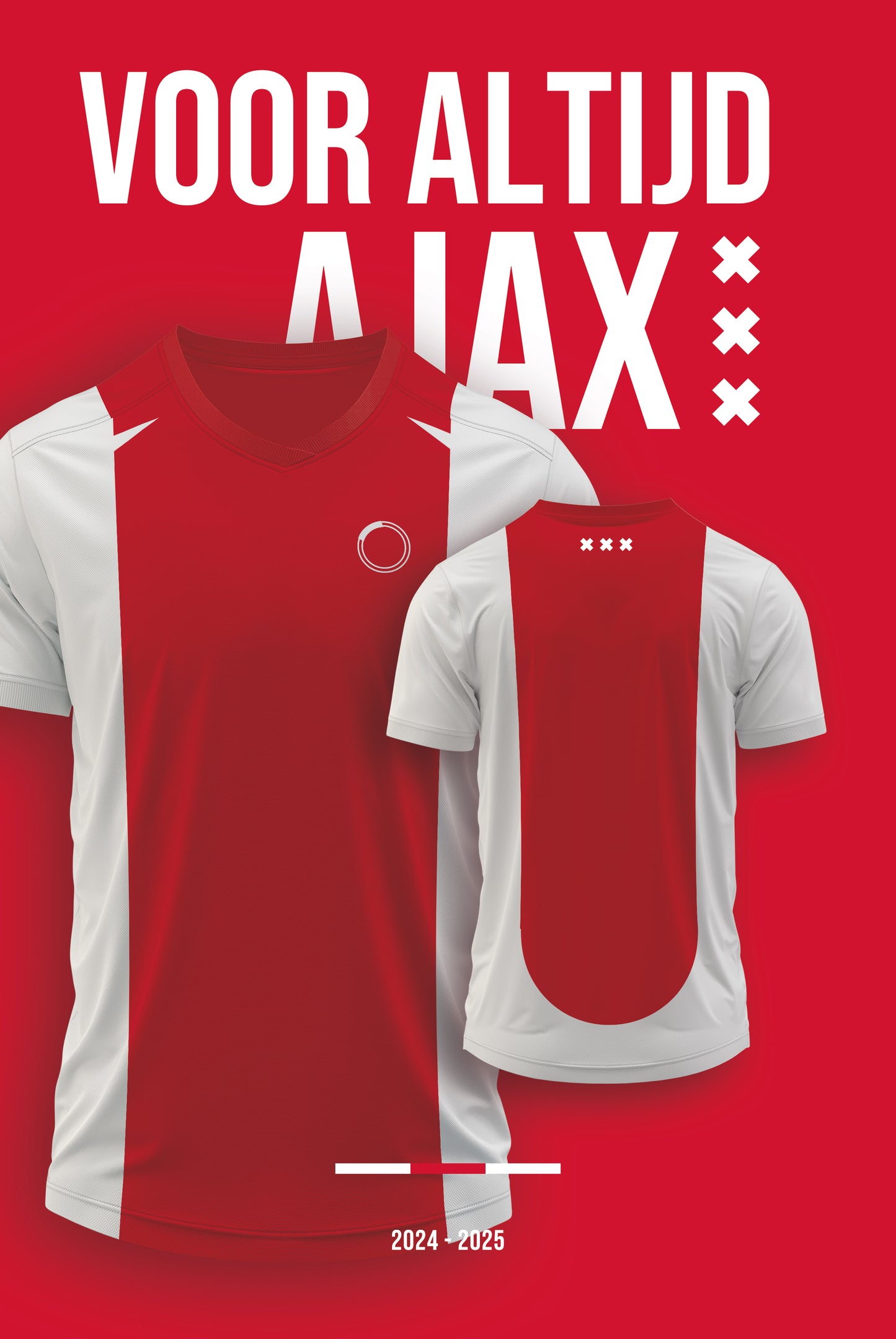 Fußballtrikot AJAX mit eigenem Namen und Rückennummer – 2024/2025