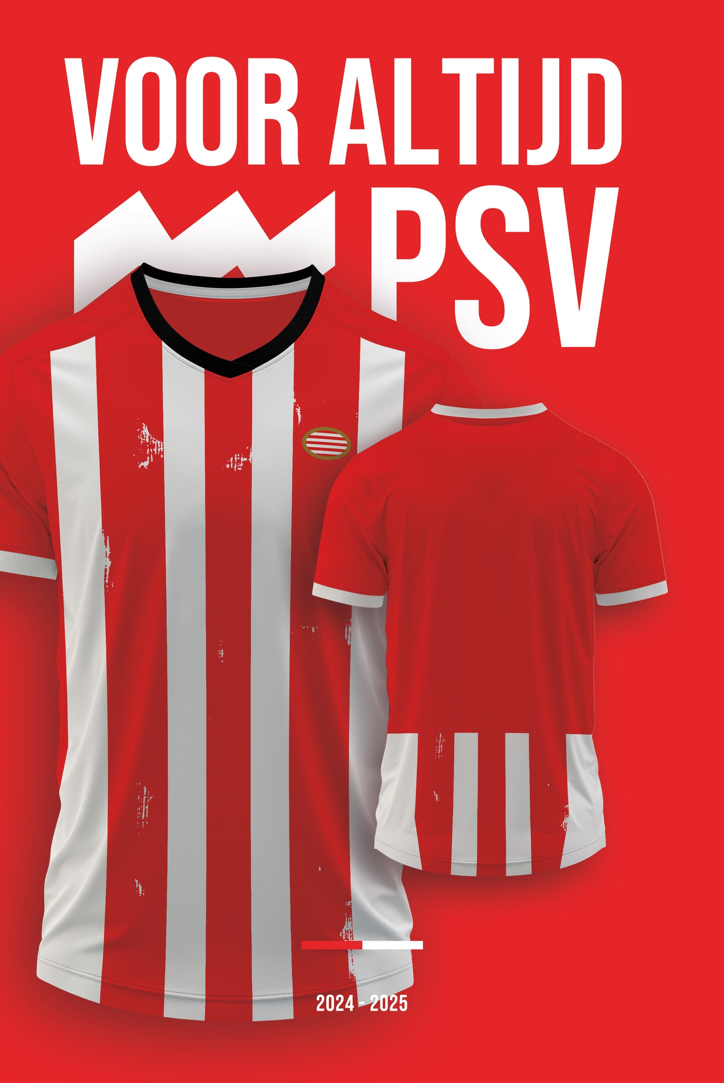 Football kit PSV board with own name and back number - 2024/2025