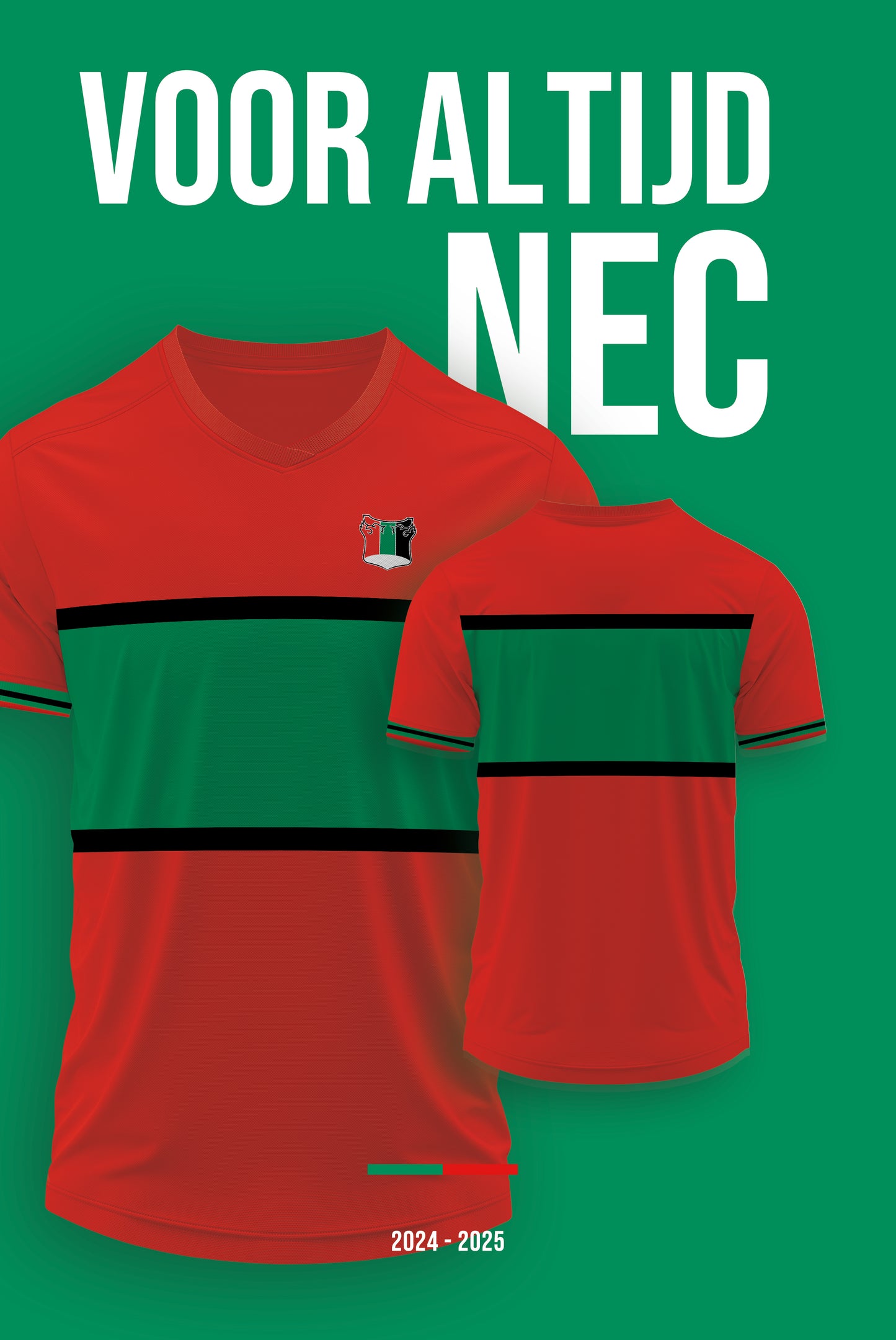 Football kit NEC board with own name and back number - 2024/2025