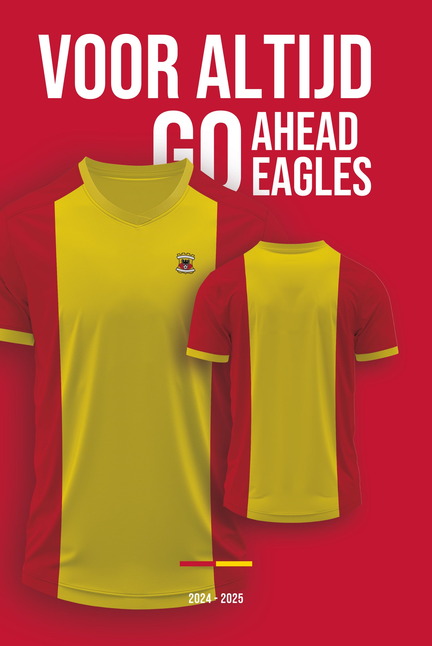 Football kit Go Ahead Eagles board with own name and number - 2024/2025